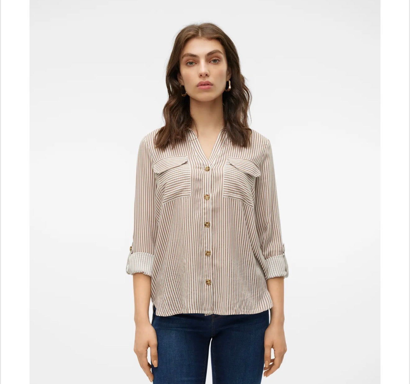 Camicia bumpy con polsini regolabili Vero Moda