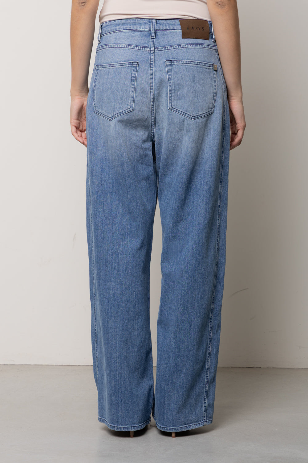 Jeans wide leg vita regolare Kaos Denim