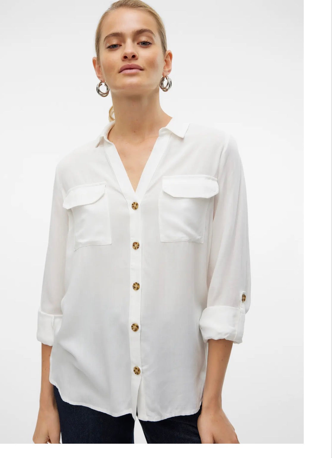 Camicia bumpy con polsini regolabili Vero Moda