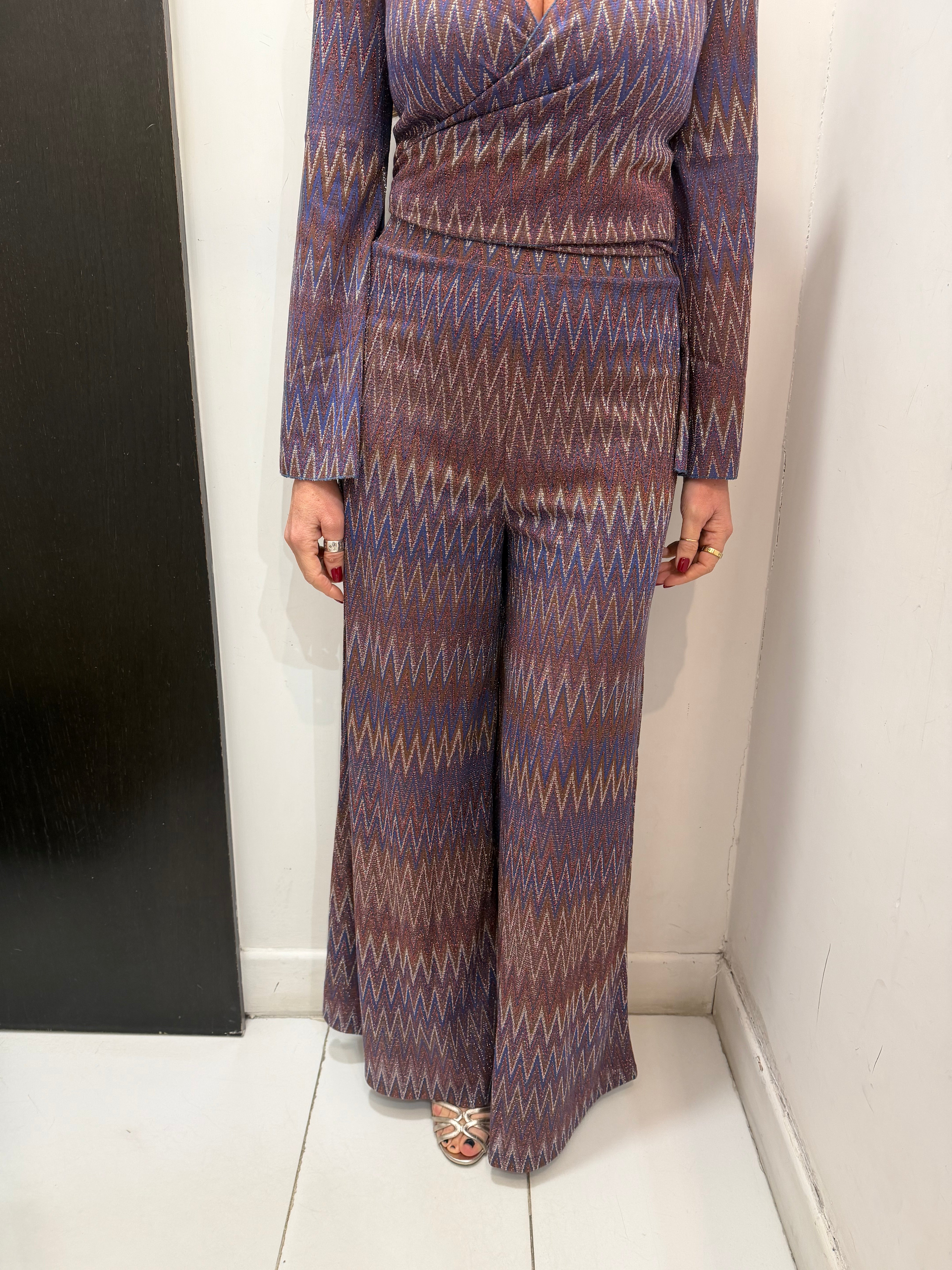 Pantalone stampa geometrica Kaos Jeans