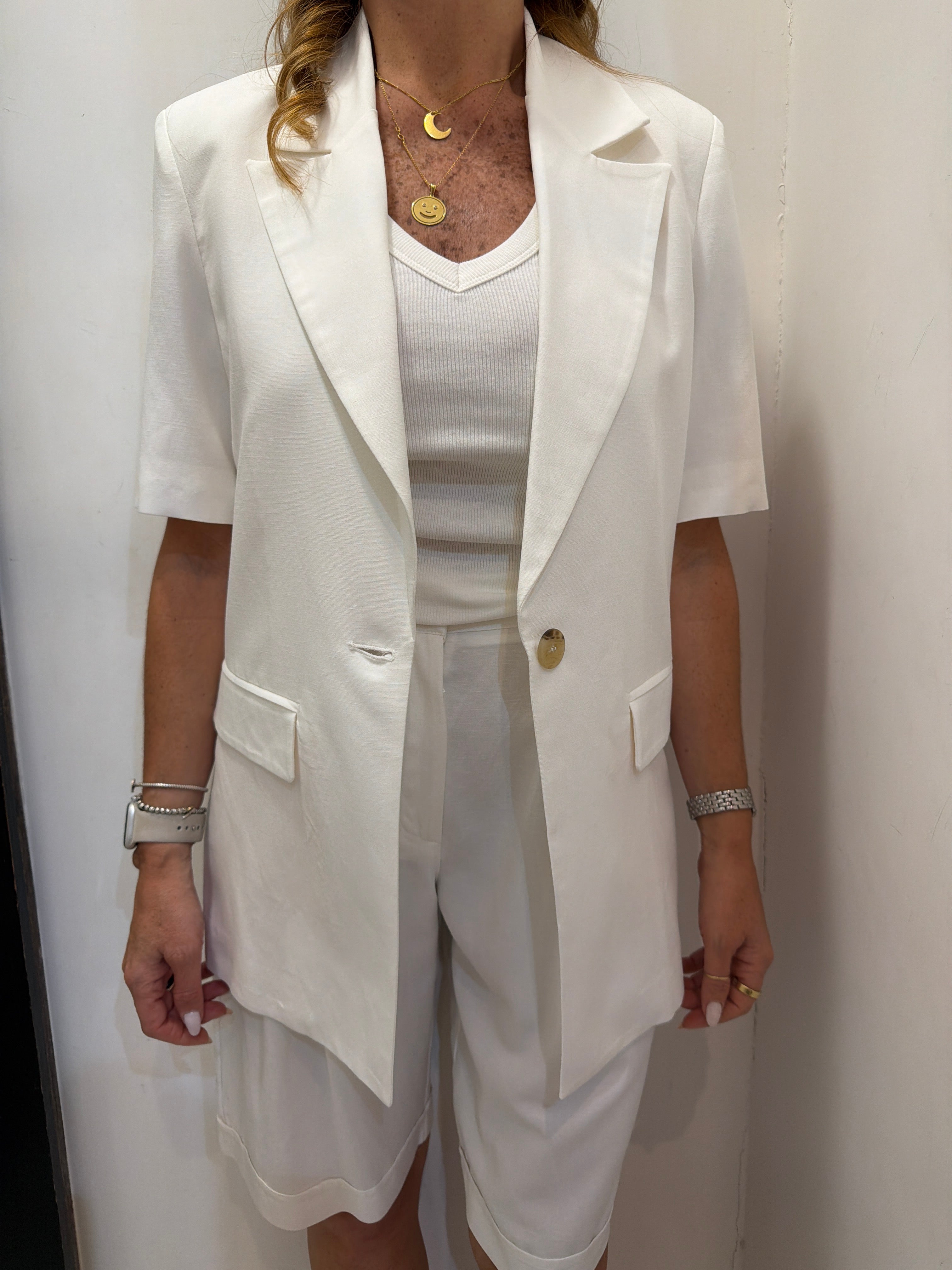 Blazer con maniche corte e tasche Please