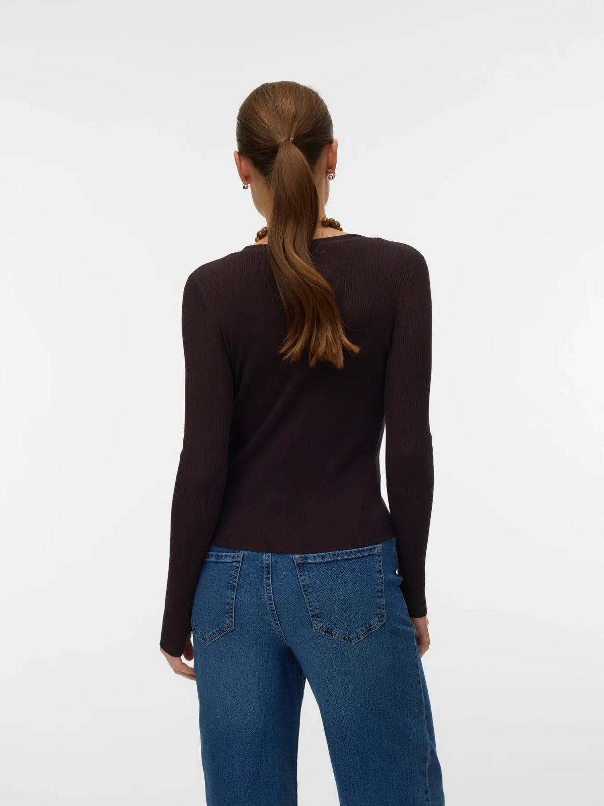 Cardigan a costine scollo a V Vero Moda
