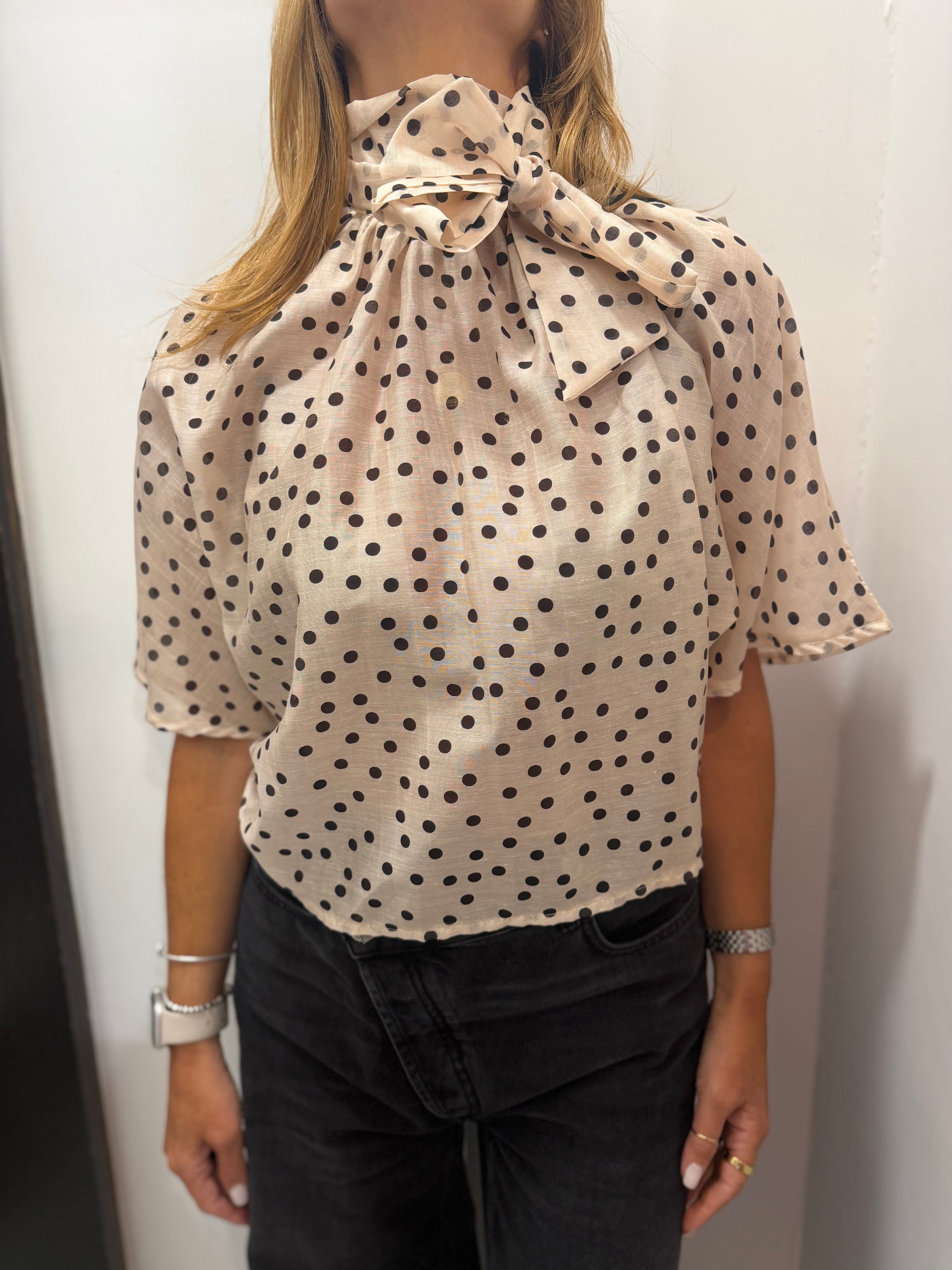 Camicia fantasia con fiocco Emisphere