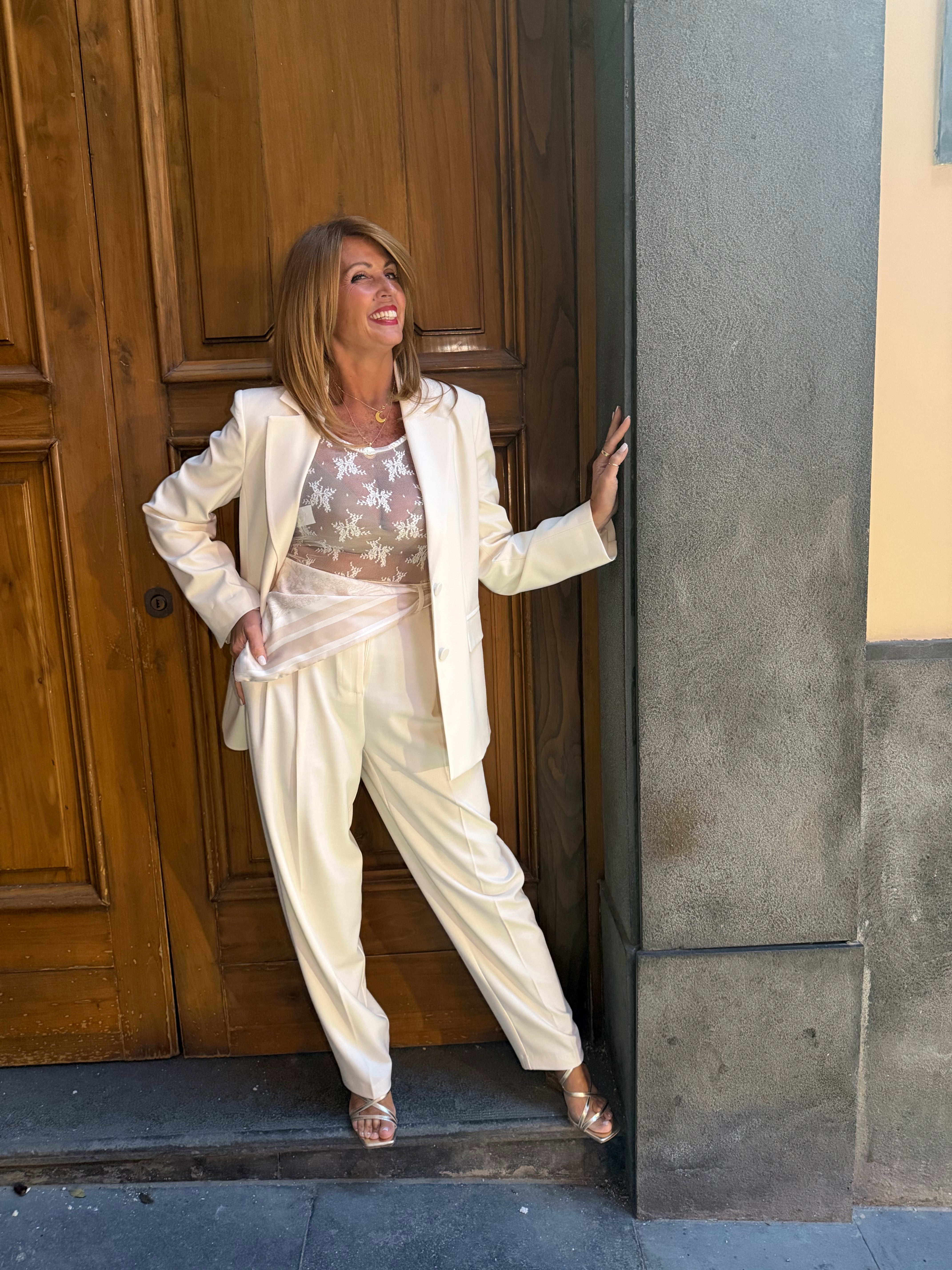 Pantalone con foulard Imperial