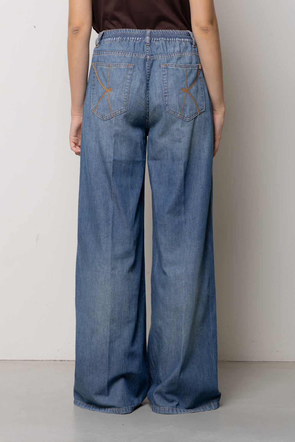 Jeans wide leg vita alta Kaos Denim