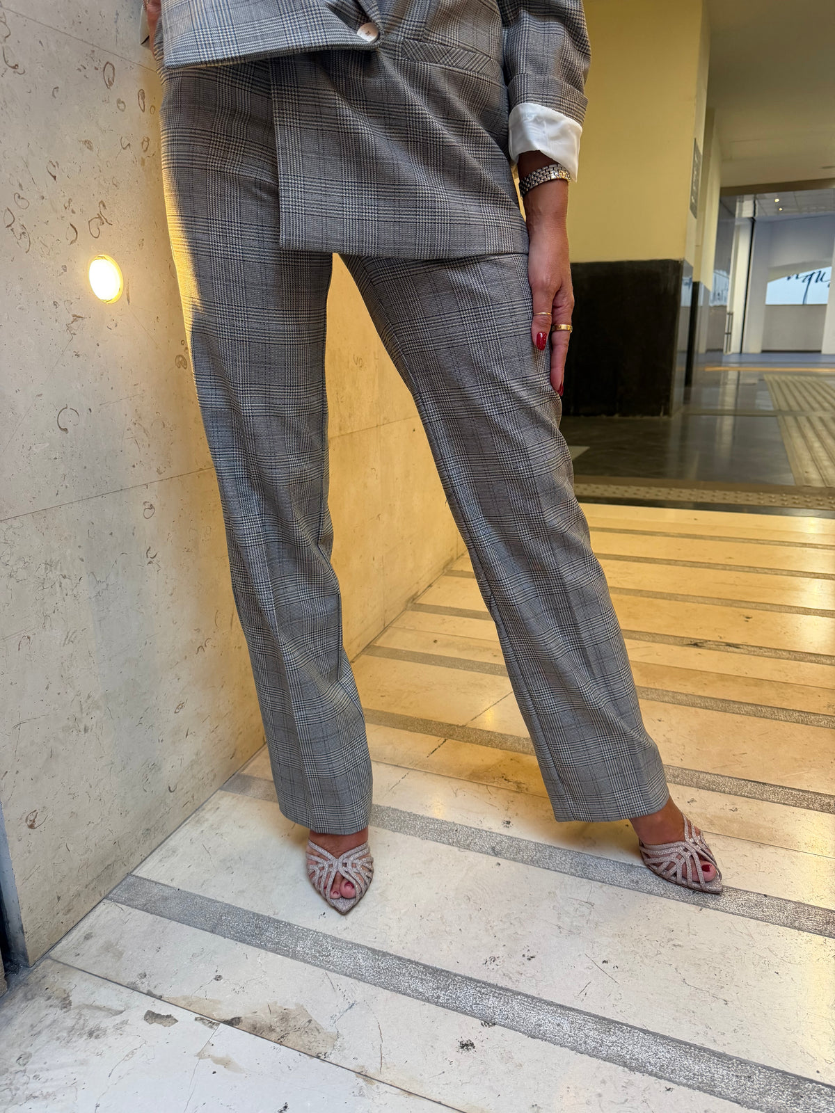 Pantalone dritto principe di galles Kaos Collection
