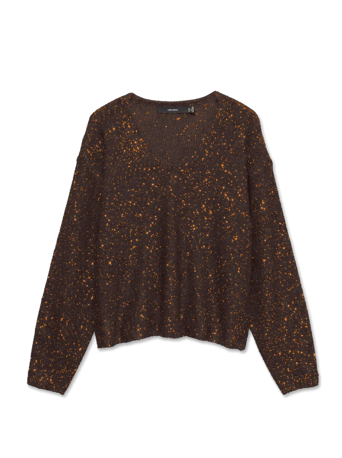 Maglia scollo a V in con paillettes Vero Moda