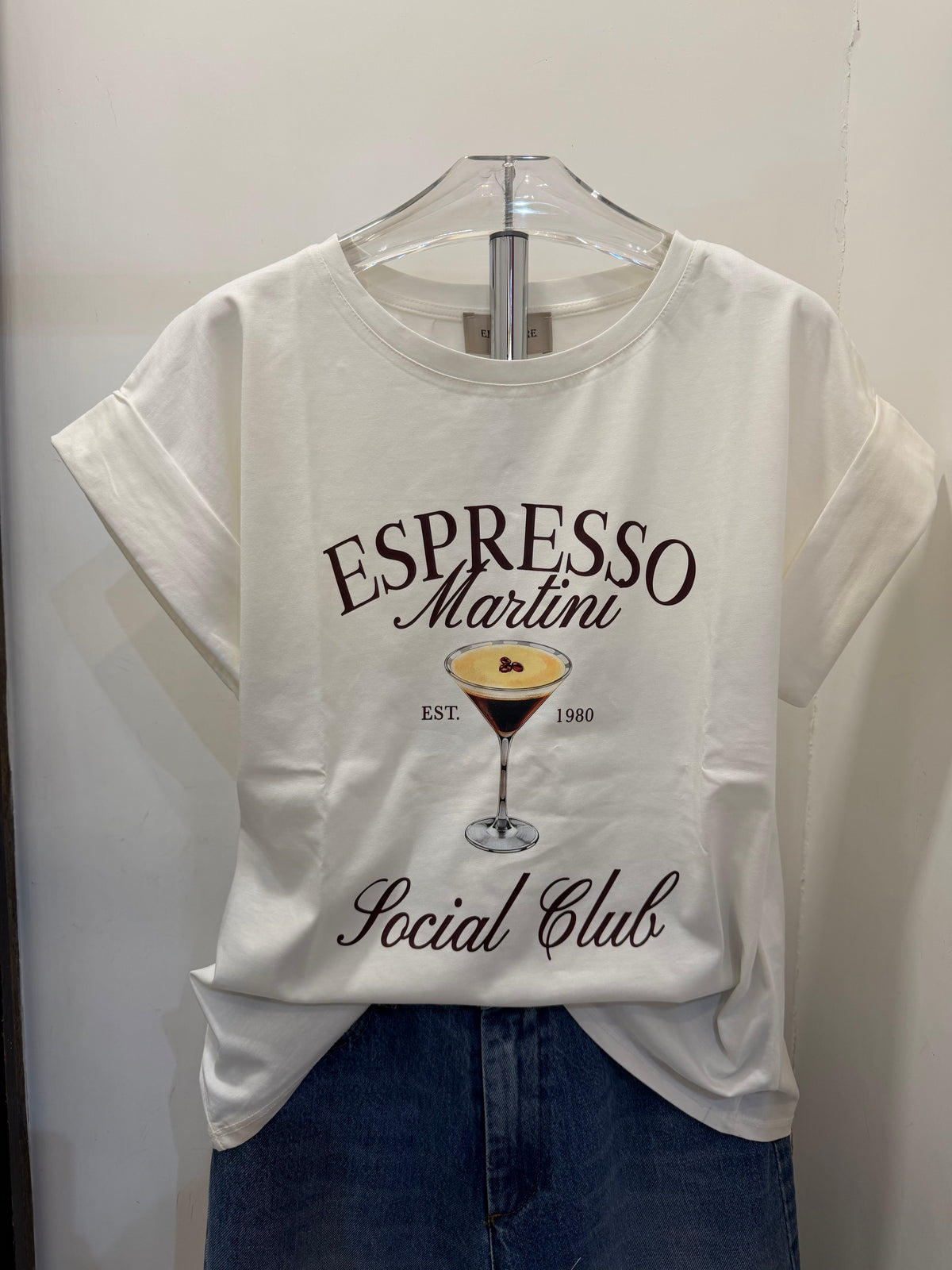 T-shirt con stampa in cotone “Espresso ” Emisphere