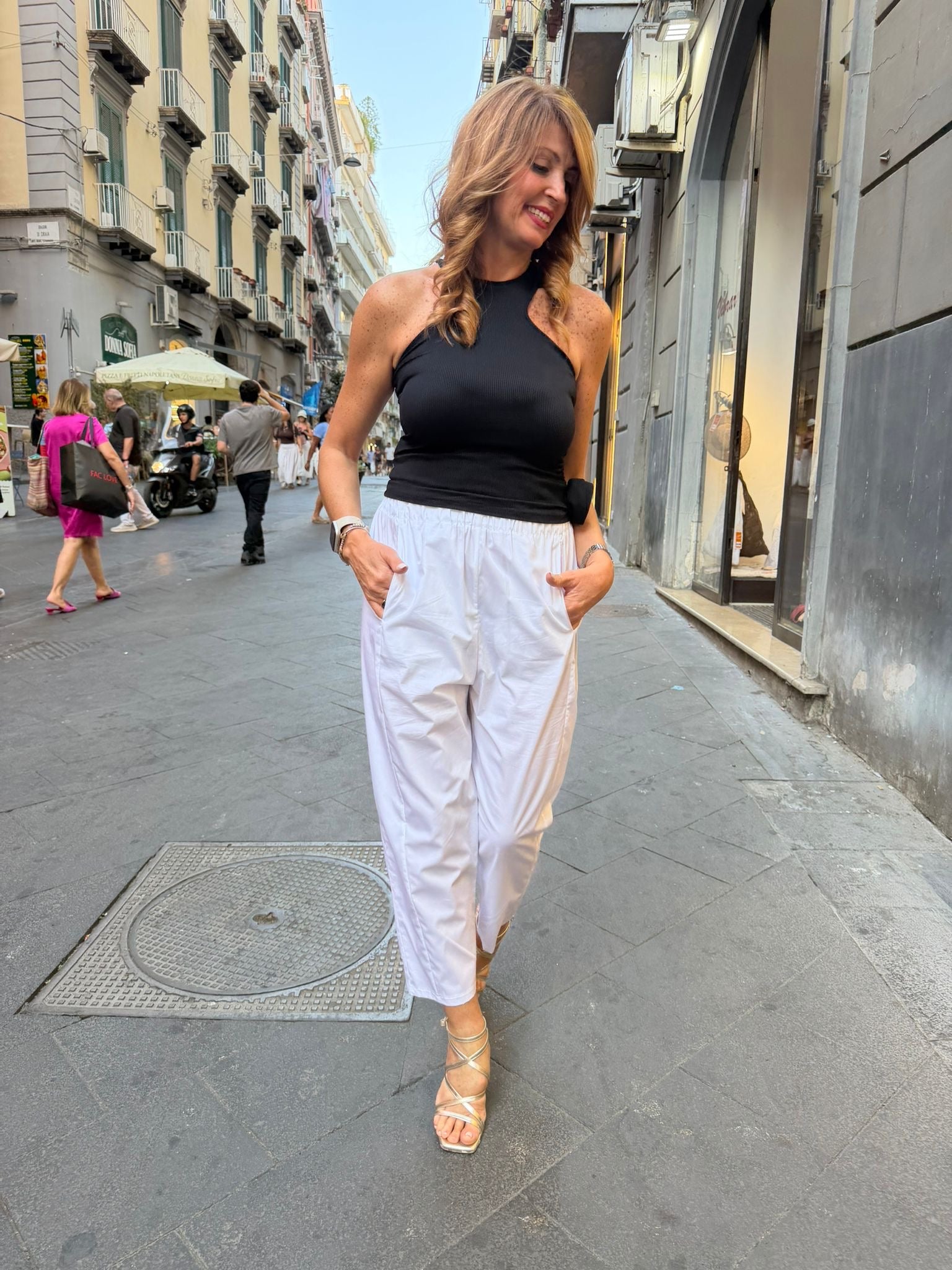 Pantalone con elastico in cotone Imperial