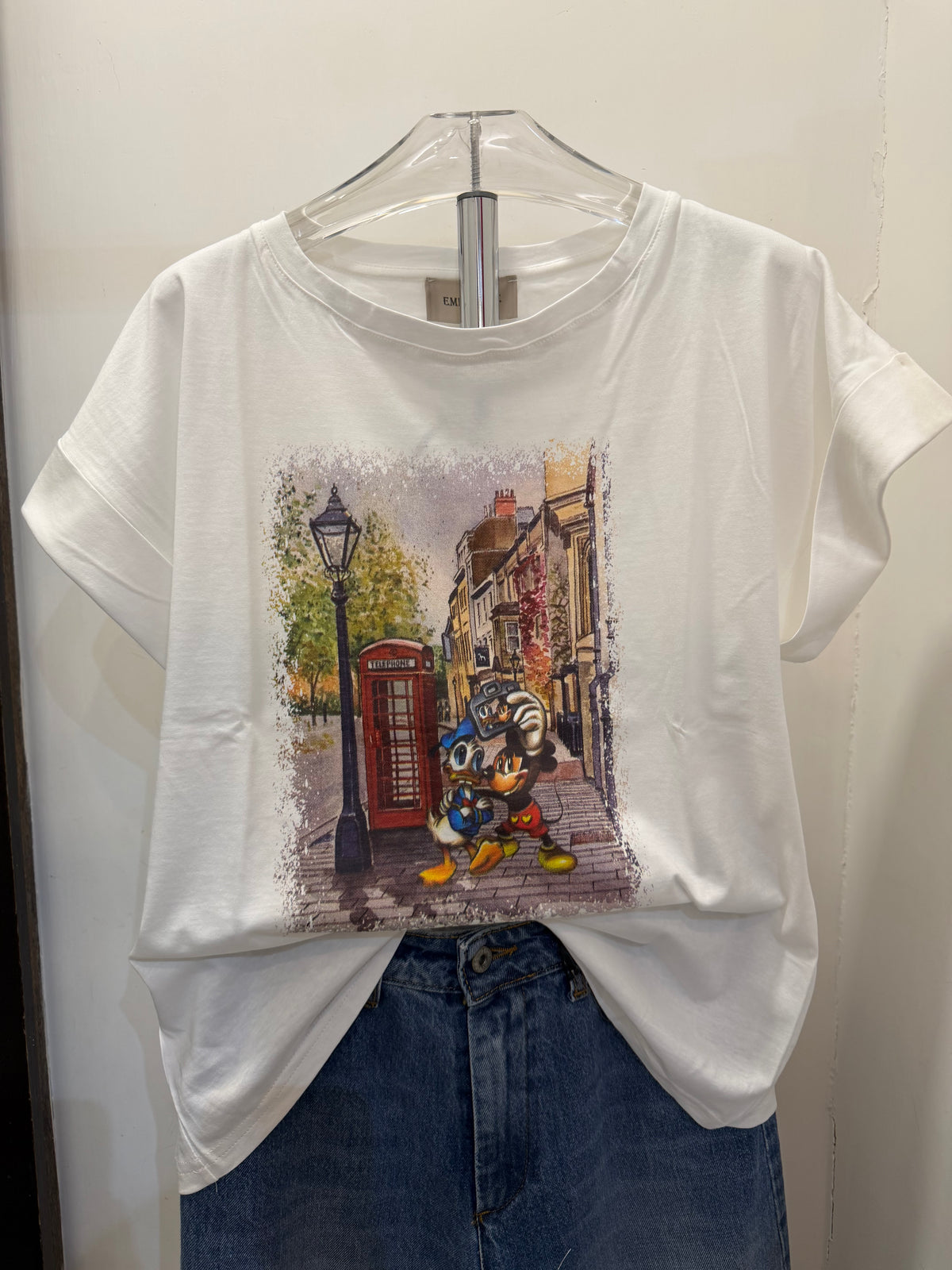 T-shirt con stampa in cotone “Frida Black ” Emisphere