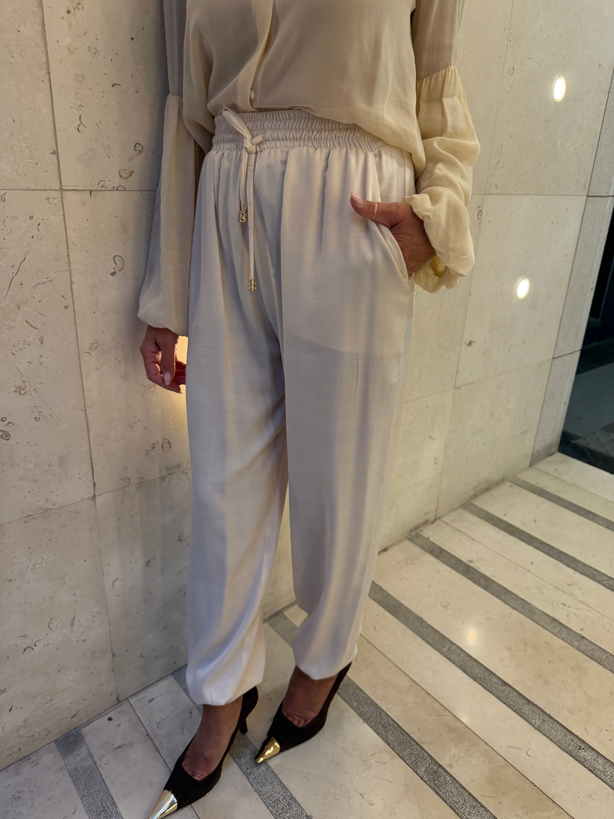 Pantalone jogger con coulisse Hanita