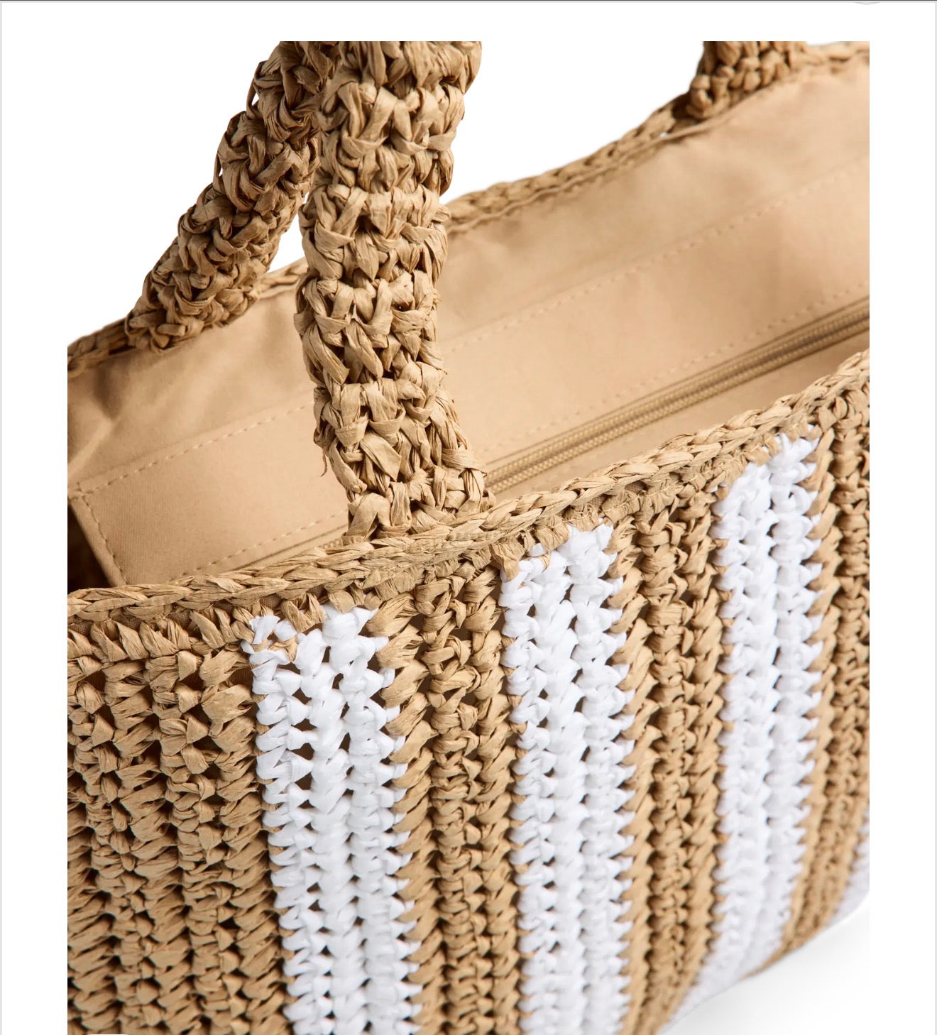 Borsa shopper intrecciata con zip Pieces