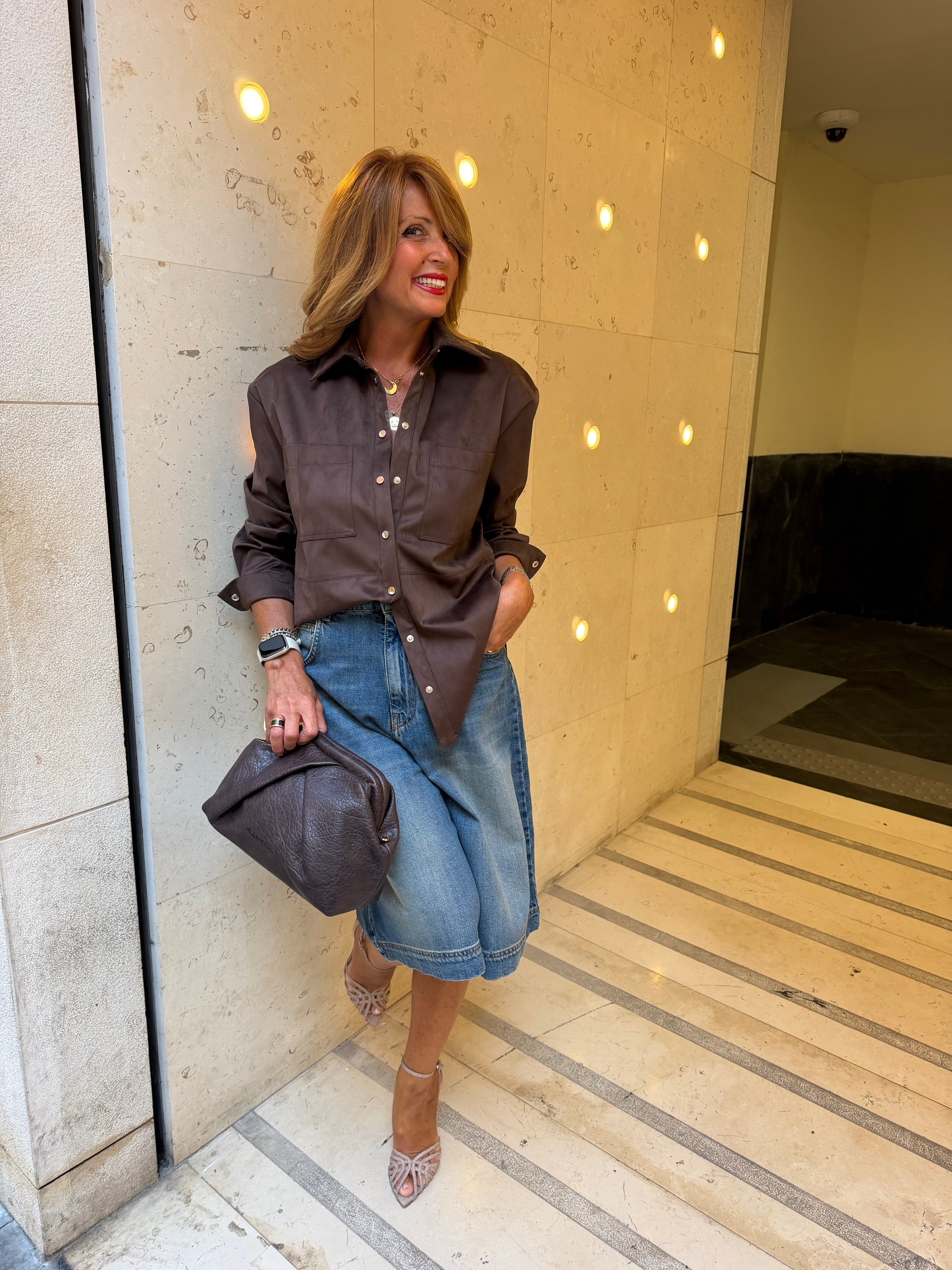 Camicia in camoscio Manila Grace