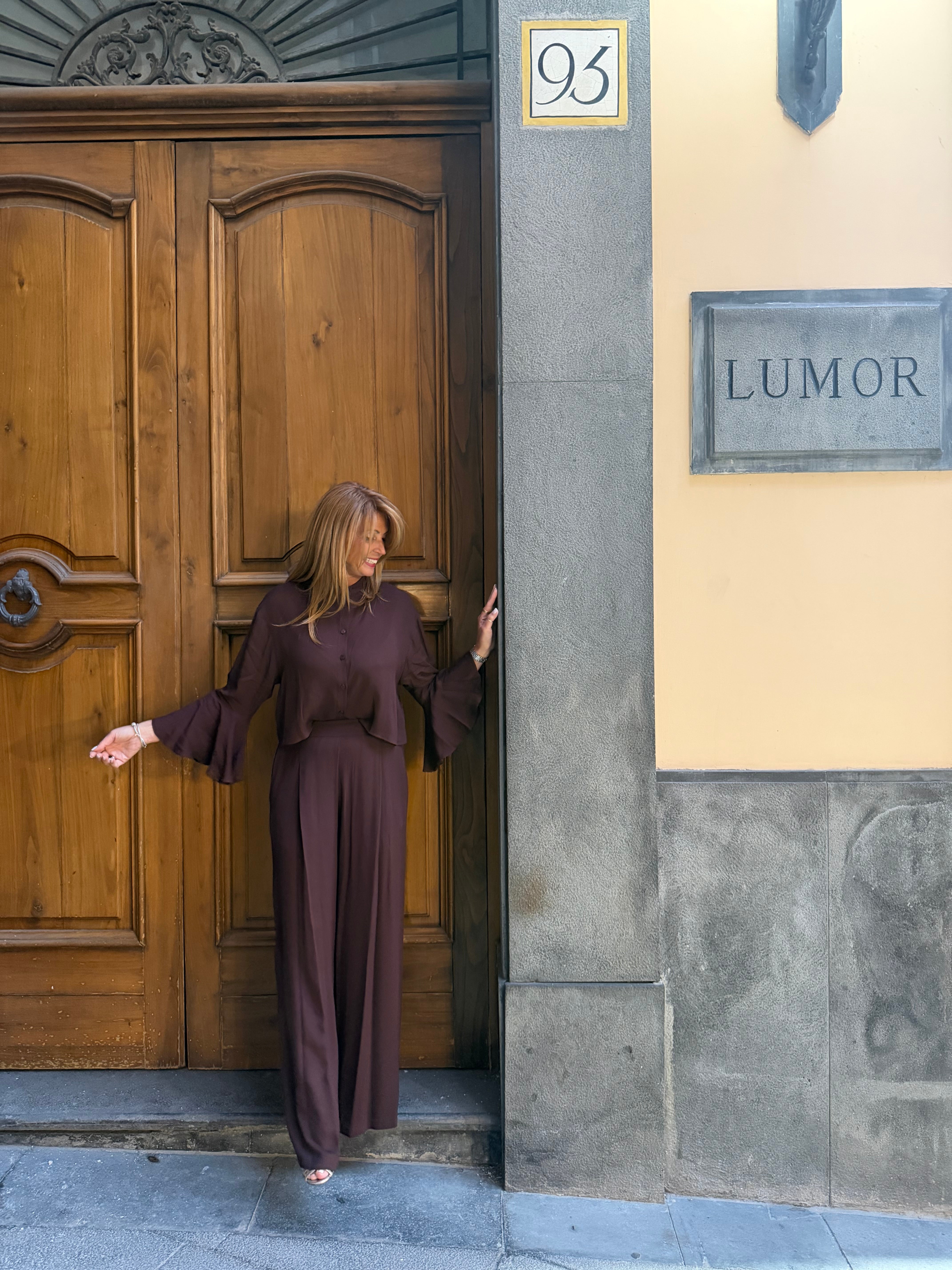 Pantalone fluido con elastico in vita Kaos Donna