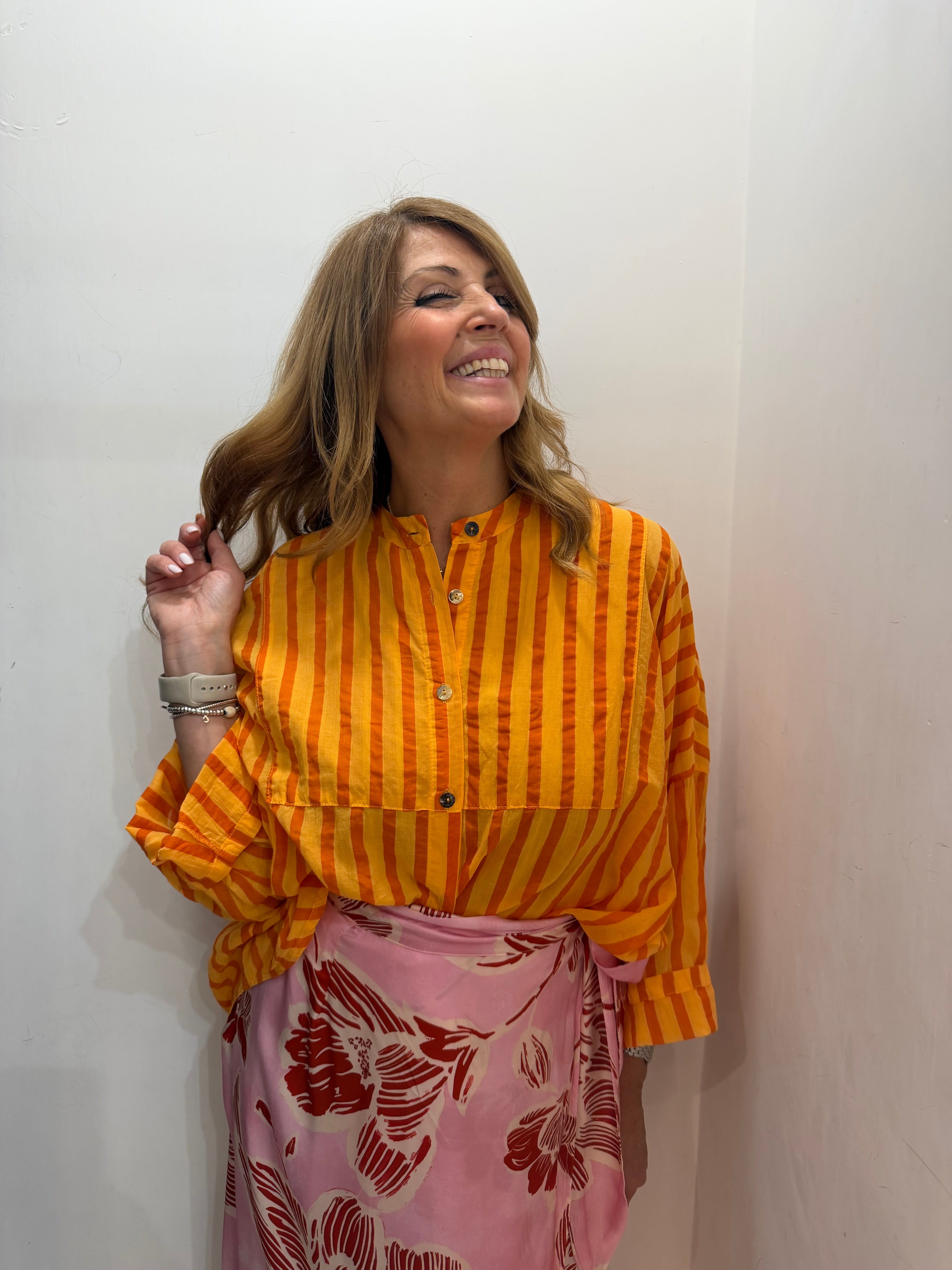 Camicia collo alla coreana modello serafino Emisphere