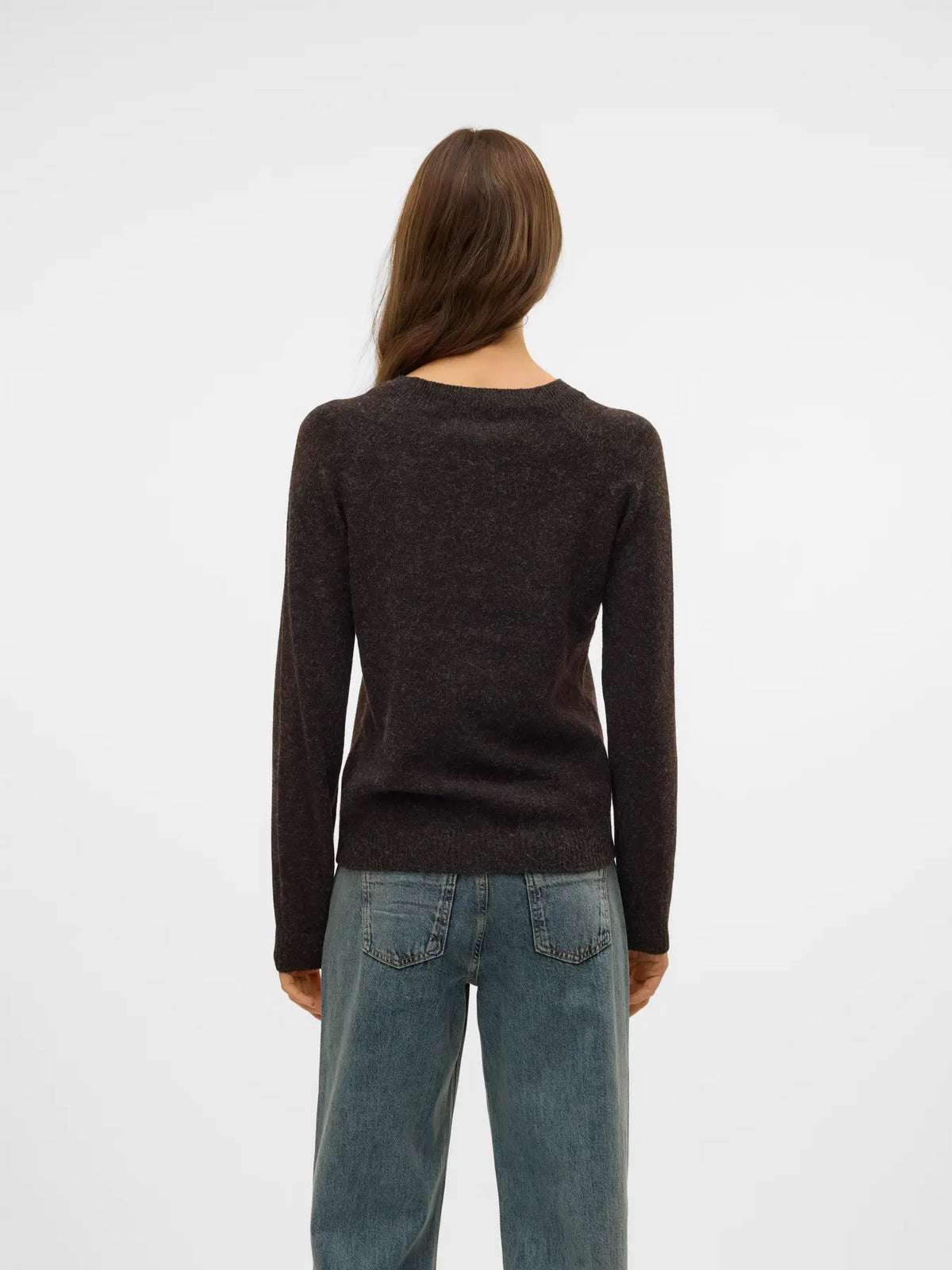 Maglia girocollo in maglia con polsini a costine Vero Moda