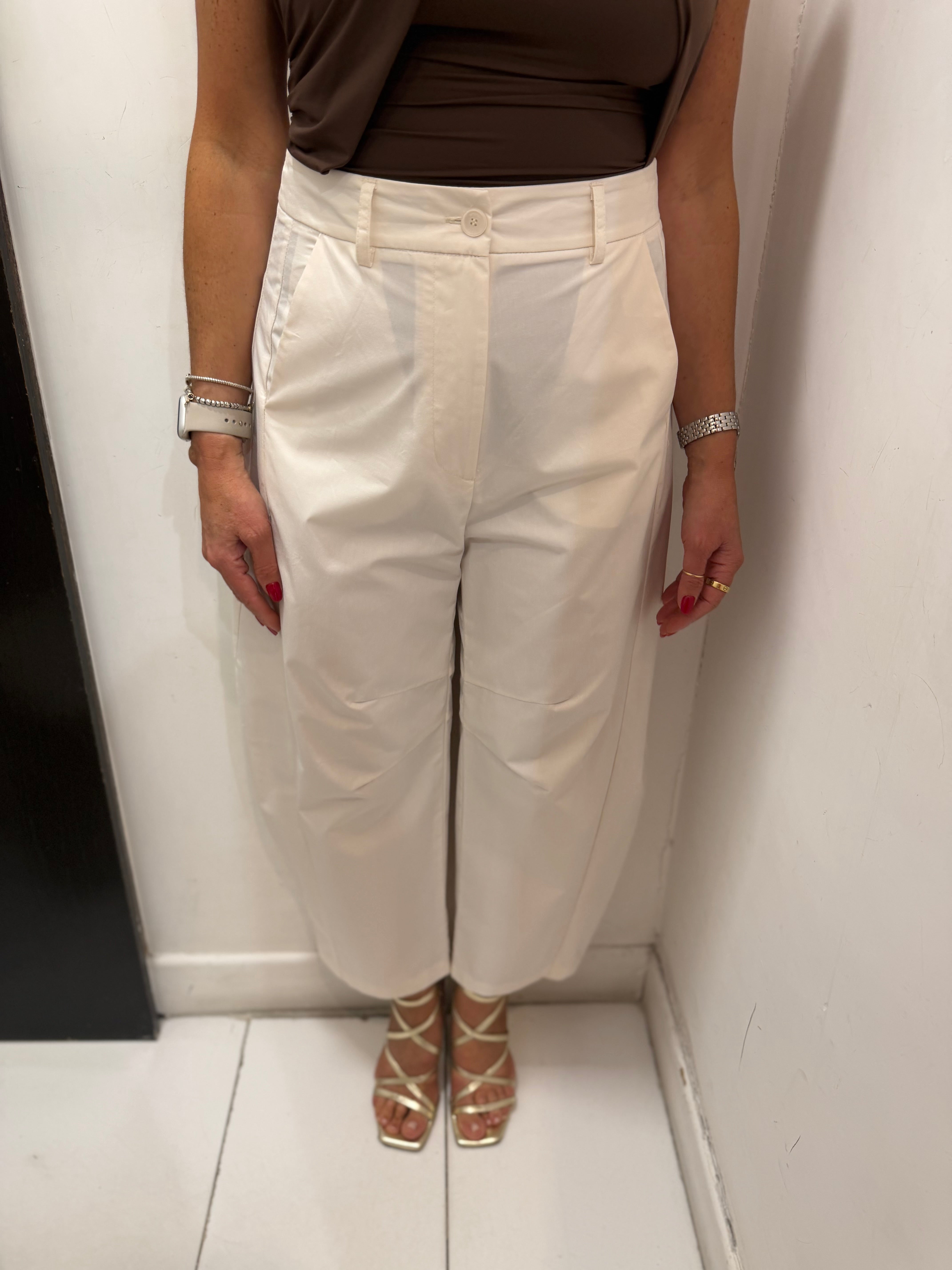 Pantalone barrel in cotone Imperial