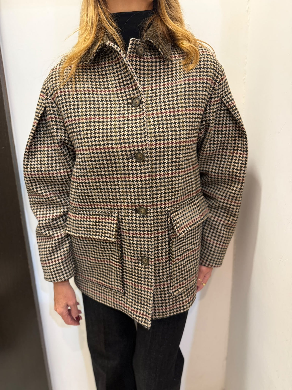 Giaccone con camicia oversize pied de poule Imperial imperial