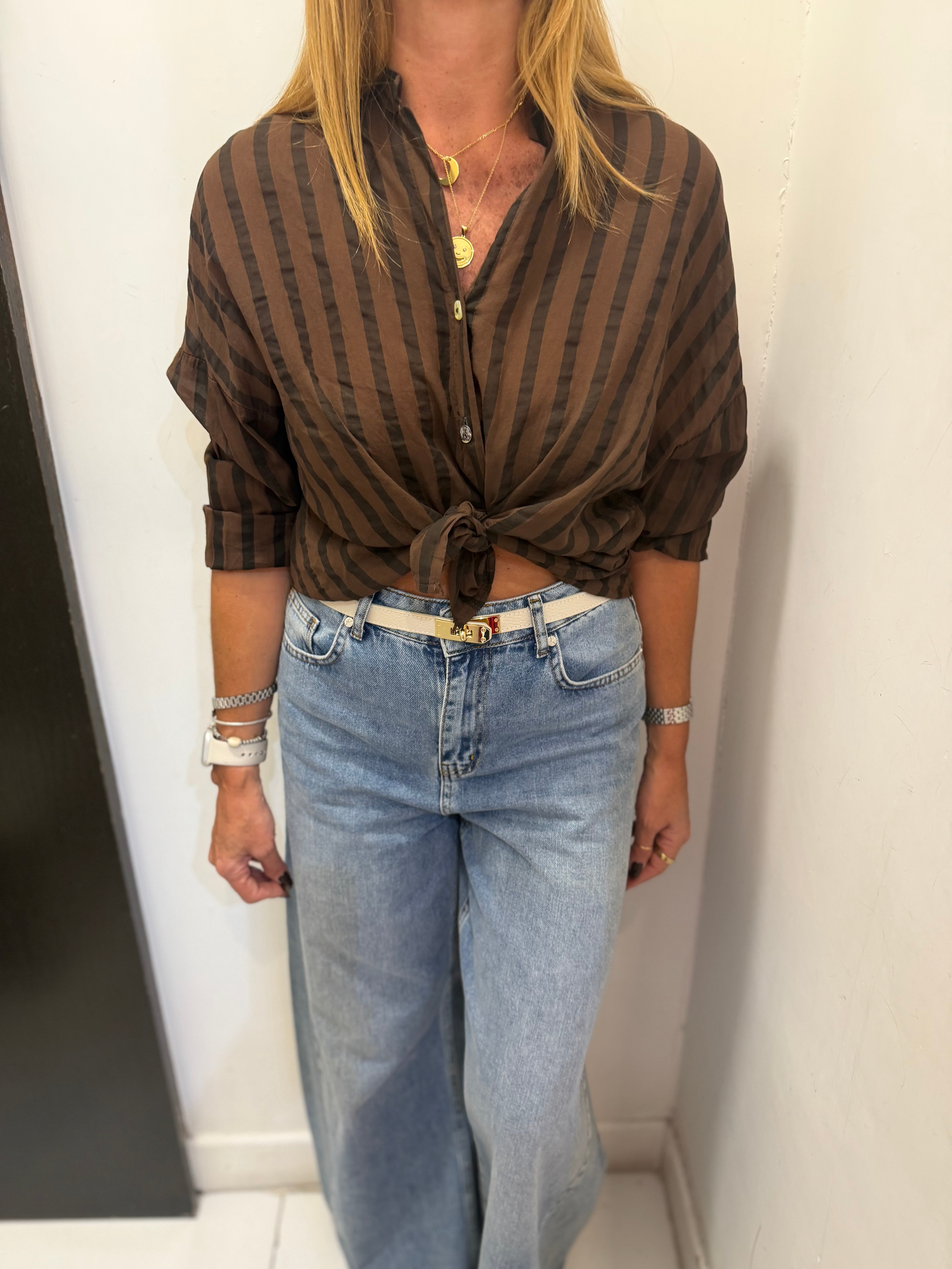 Camicia collo alla coreana modello serafino Emisphere