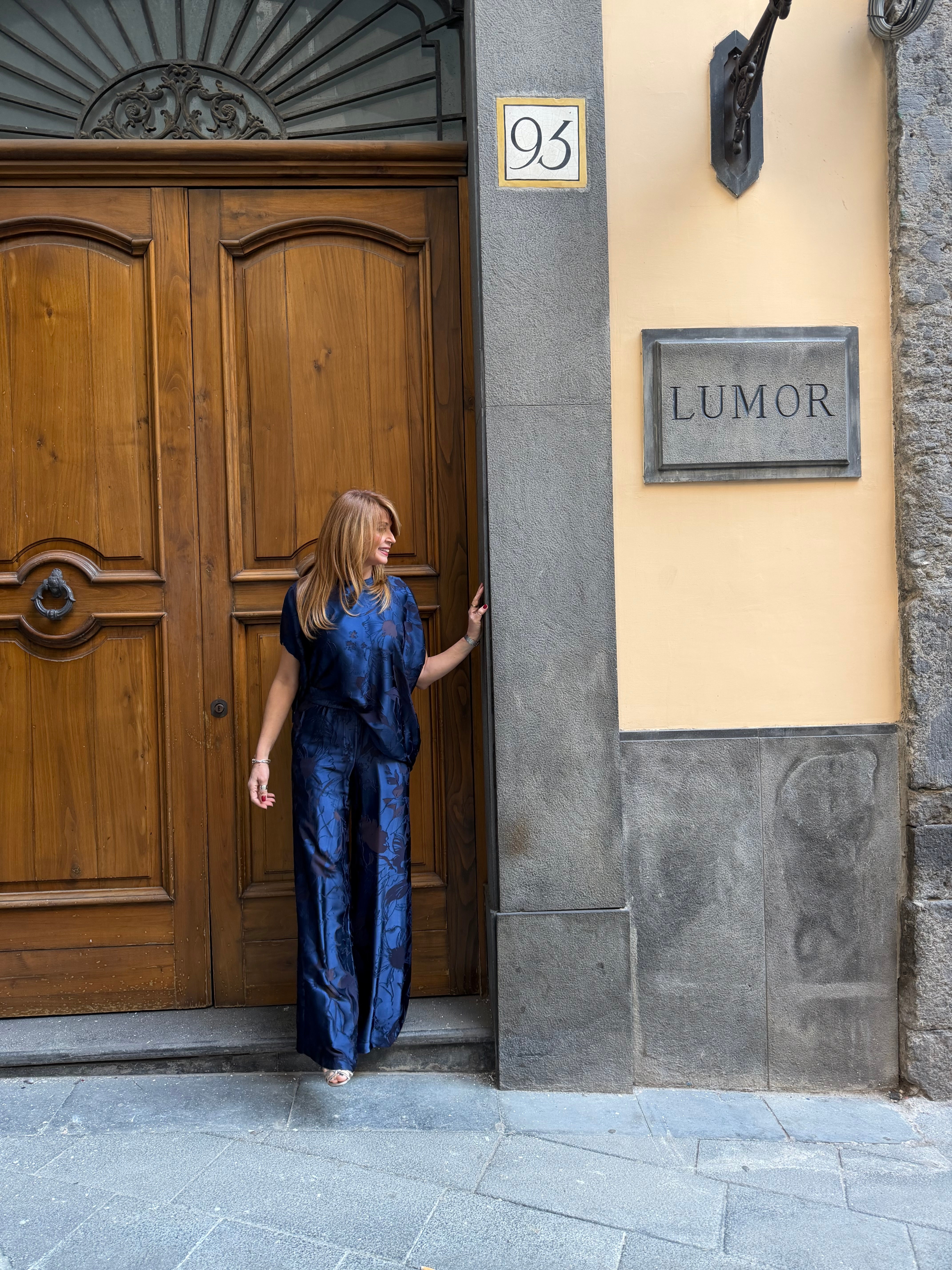 Blusa in raso floreale Icona