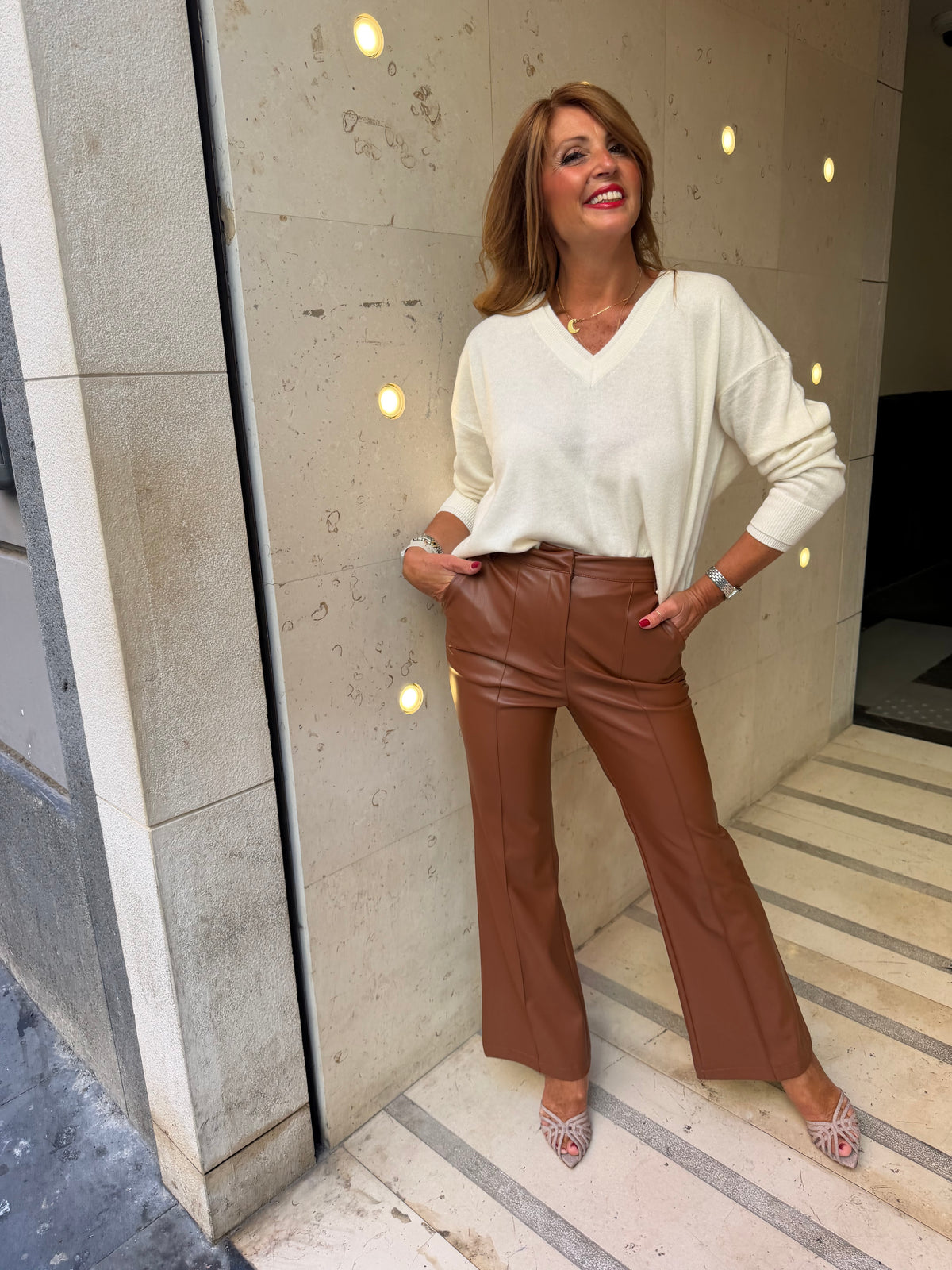 Maglia scollo a V in 100% lana Kaos Collection