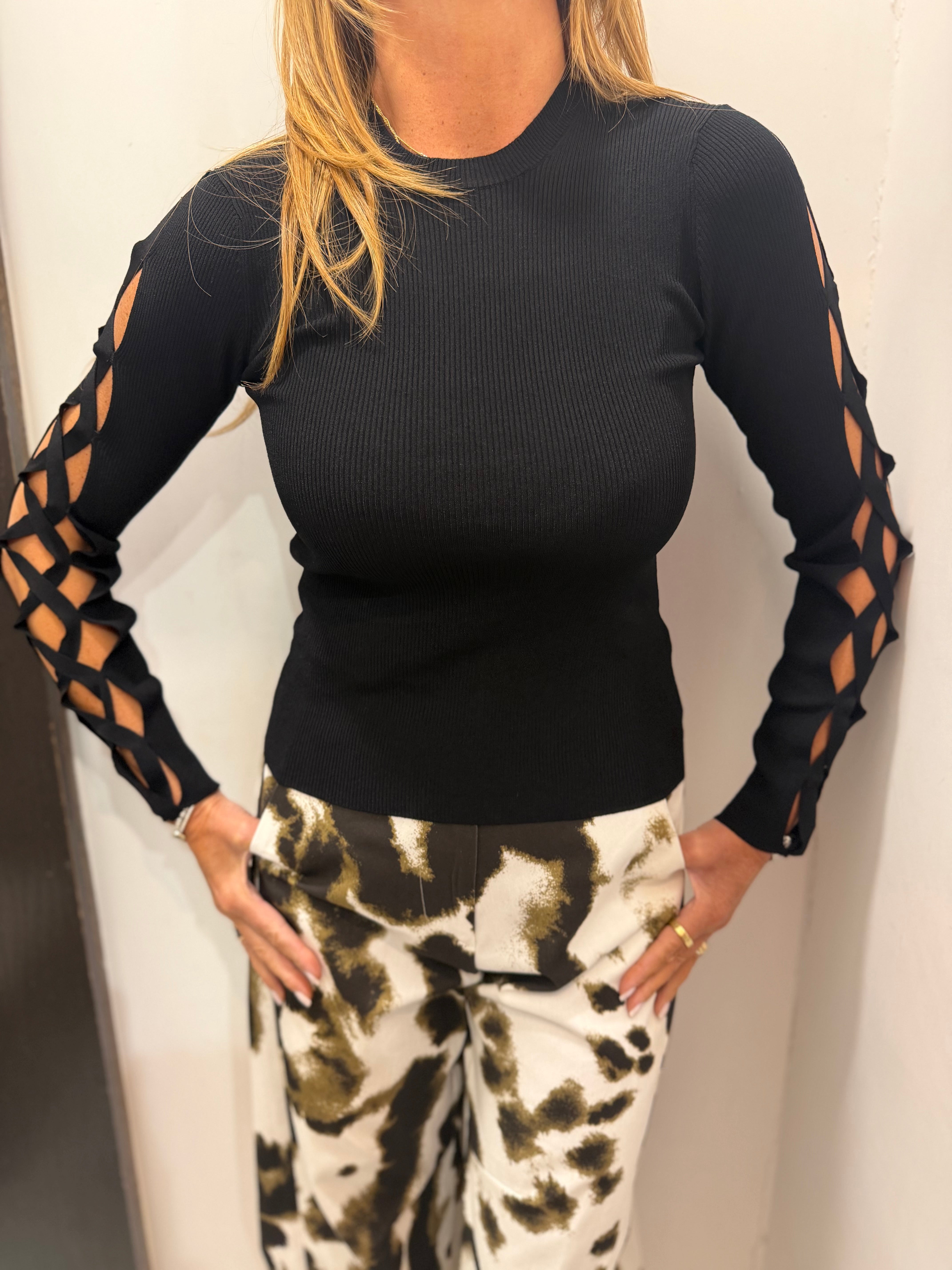 Maglia maniche intrecciate Kaos Donna