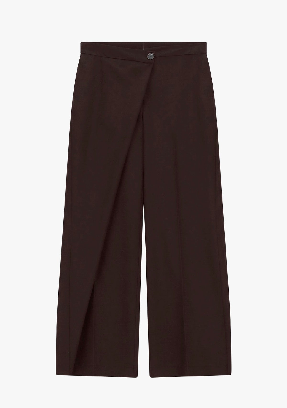 Pantaloni palazzo a vita alta con dettaglio asimmetrico IMPERIAL