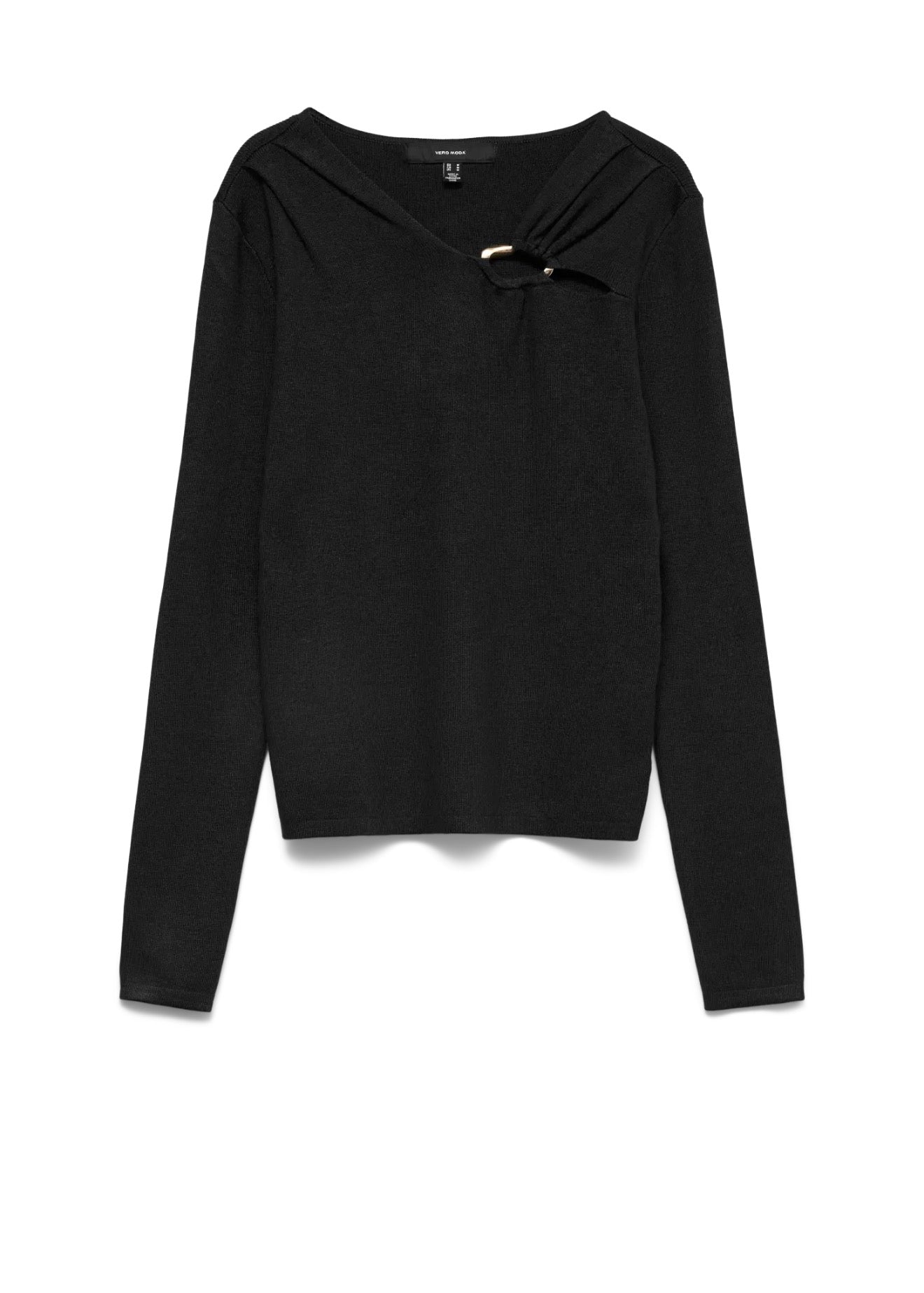 Maglia in viscosa con scollo a V con dettaglio oro Vero Moda