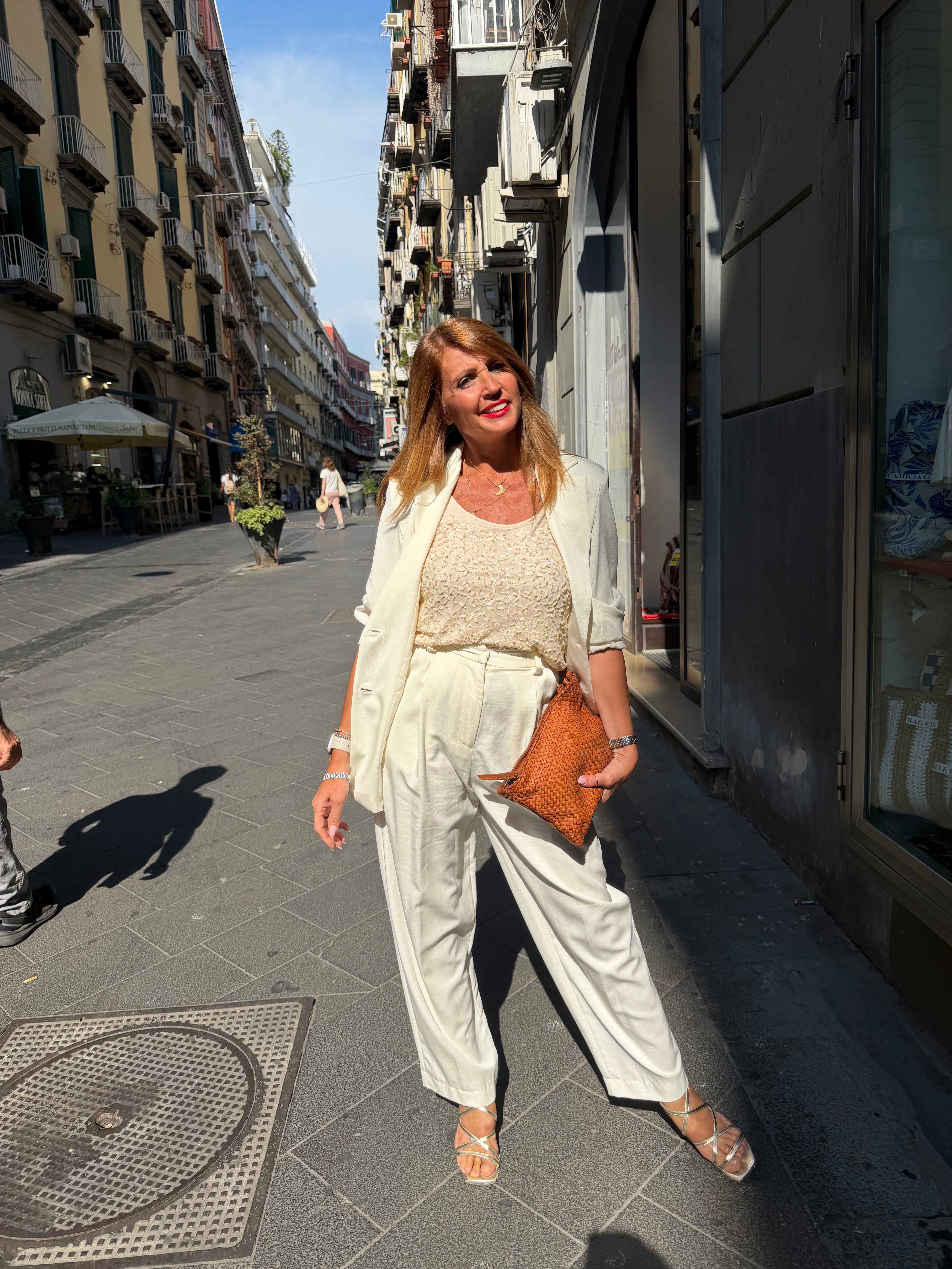 Pantalone misto lino e viscosa Kaos Jeans