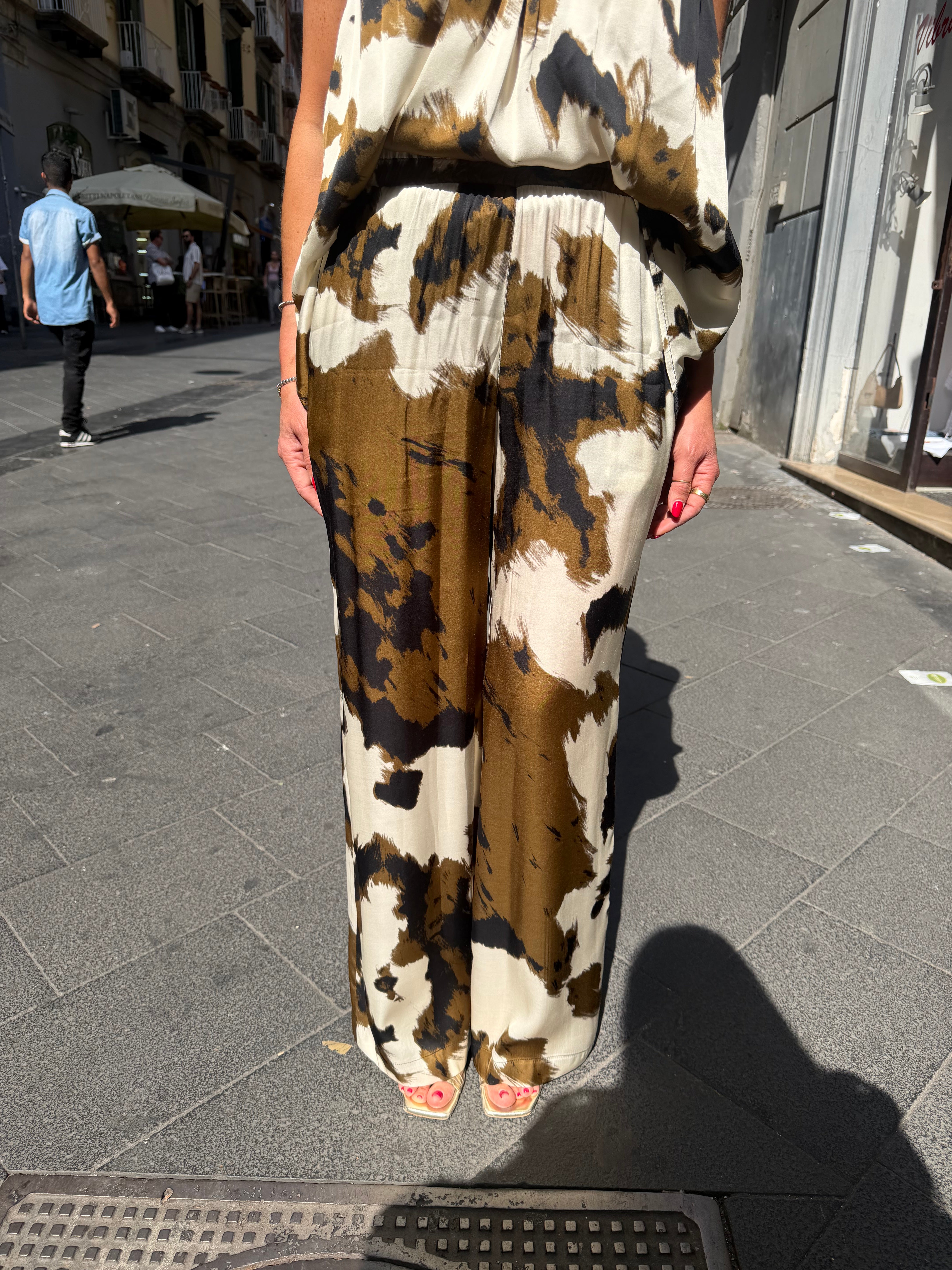 Pantalone stampa astratta Kaos Jeans