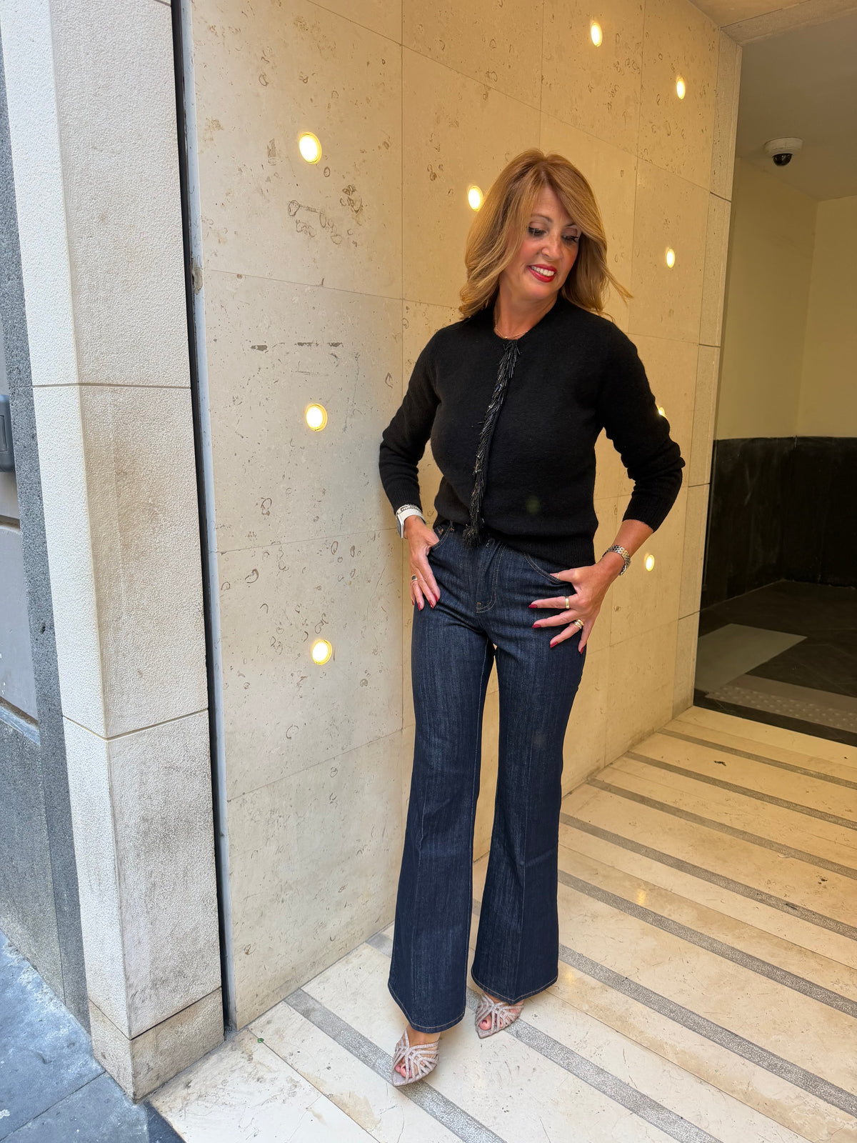 Jeans Cindy modello zampa Kaos Denim