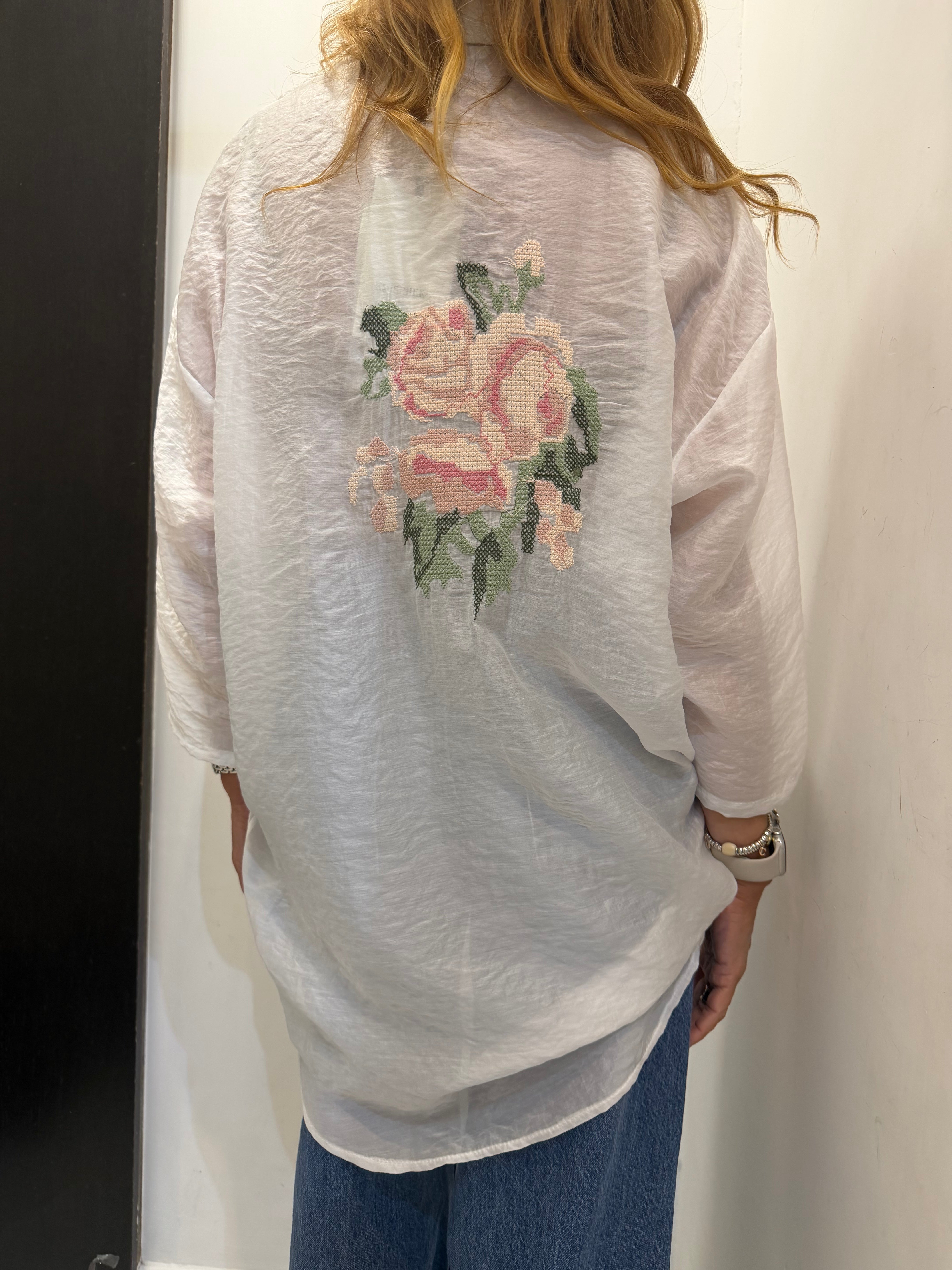 Maxi camicione con patchwork sul retro Emisphere