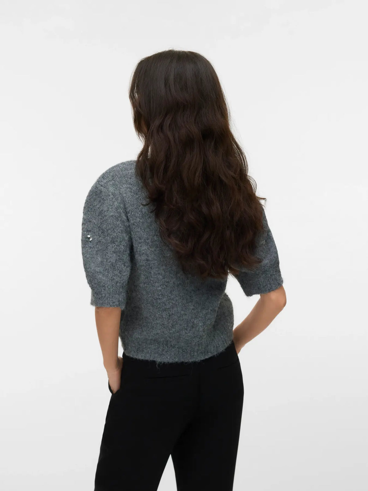 Maglia con maniche a palloncino e perle Vero Moda