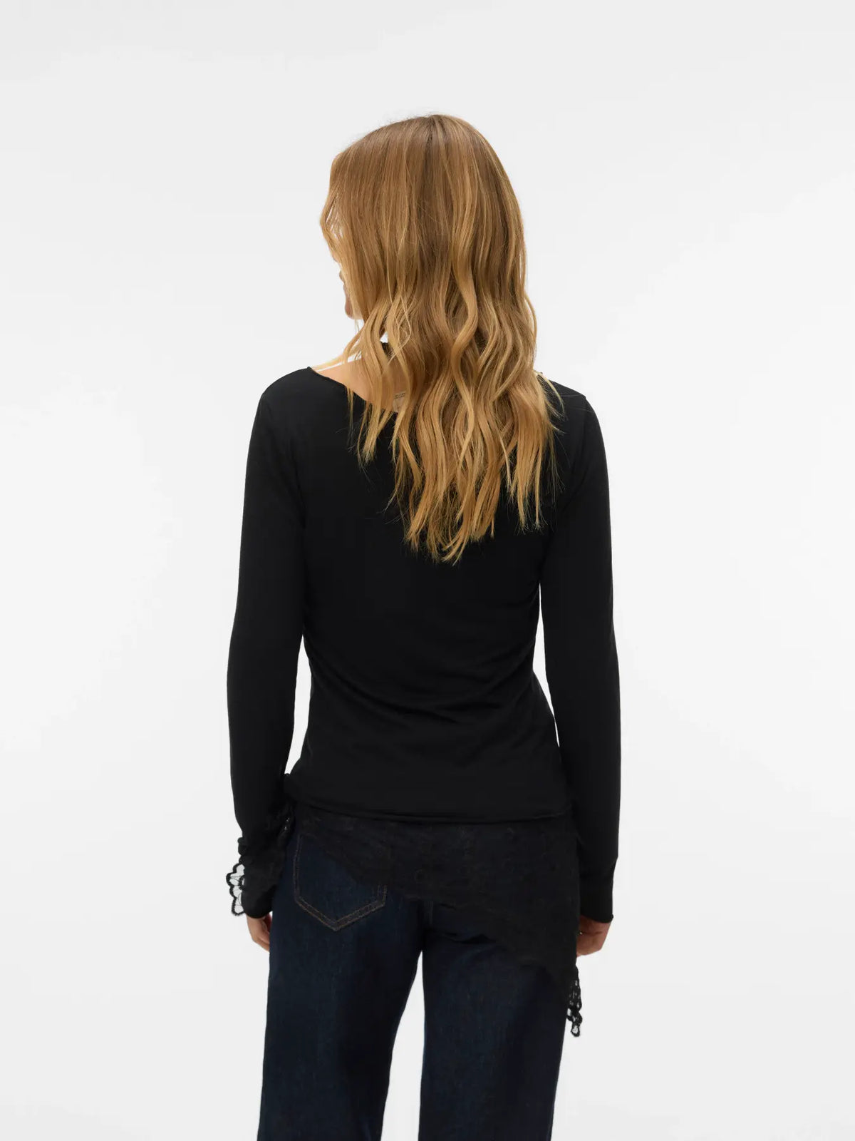 Maglia aderente con scollo a barca Vero Moda