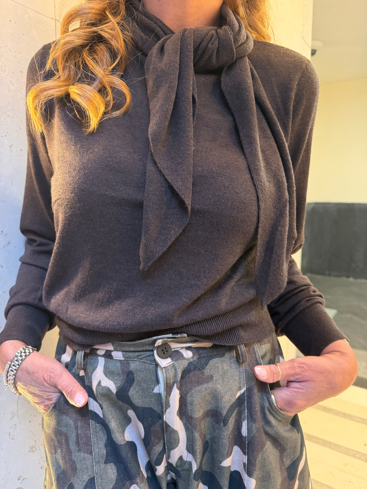 Maglia con sciarpa Vero Moda