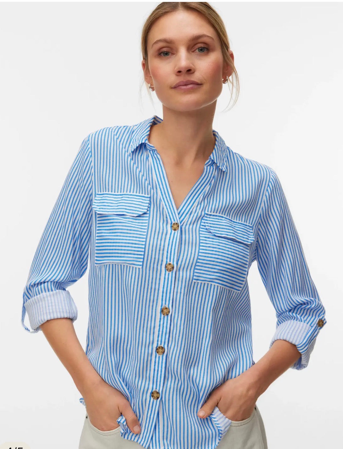 Camicia bumpy con polsini regolabili Vero Moda