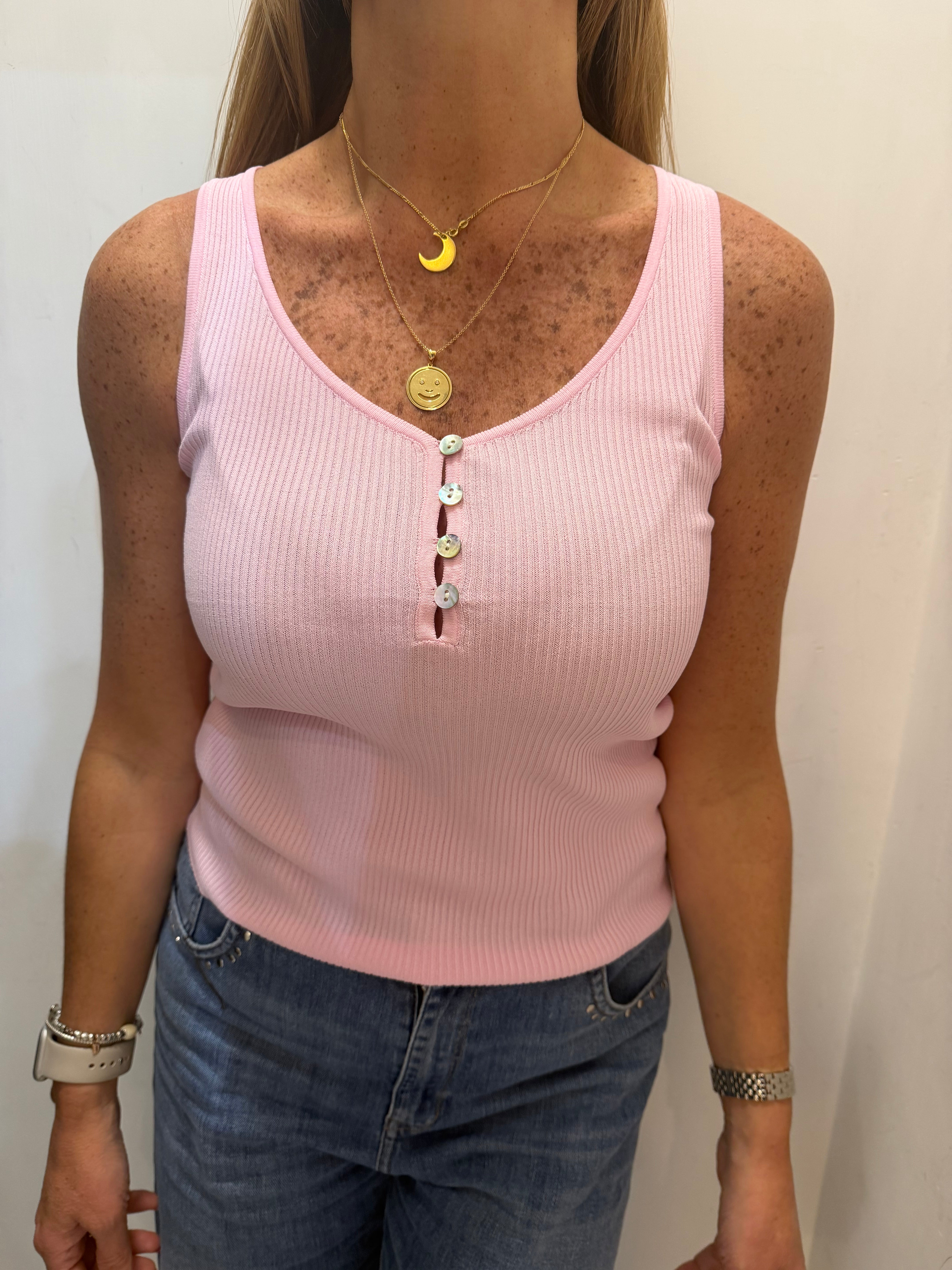 Canotta in maglia a costine con bottoni Imperial