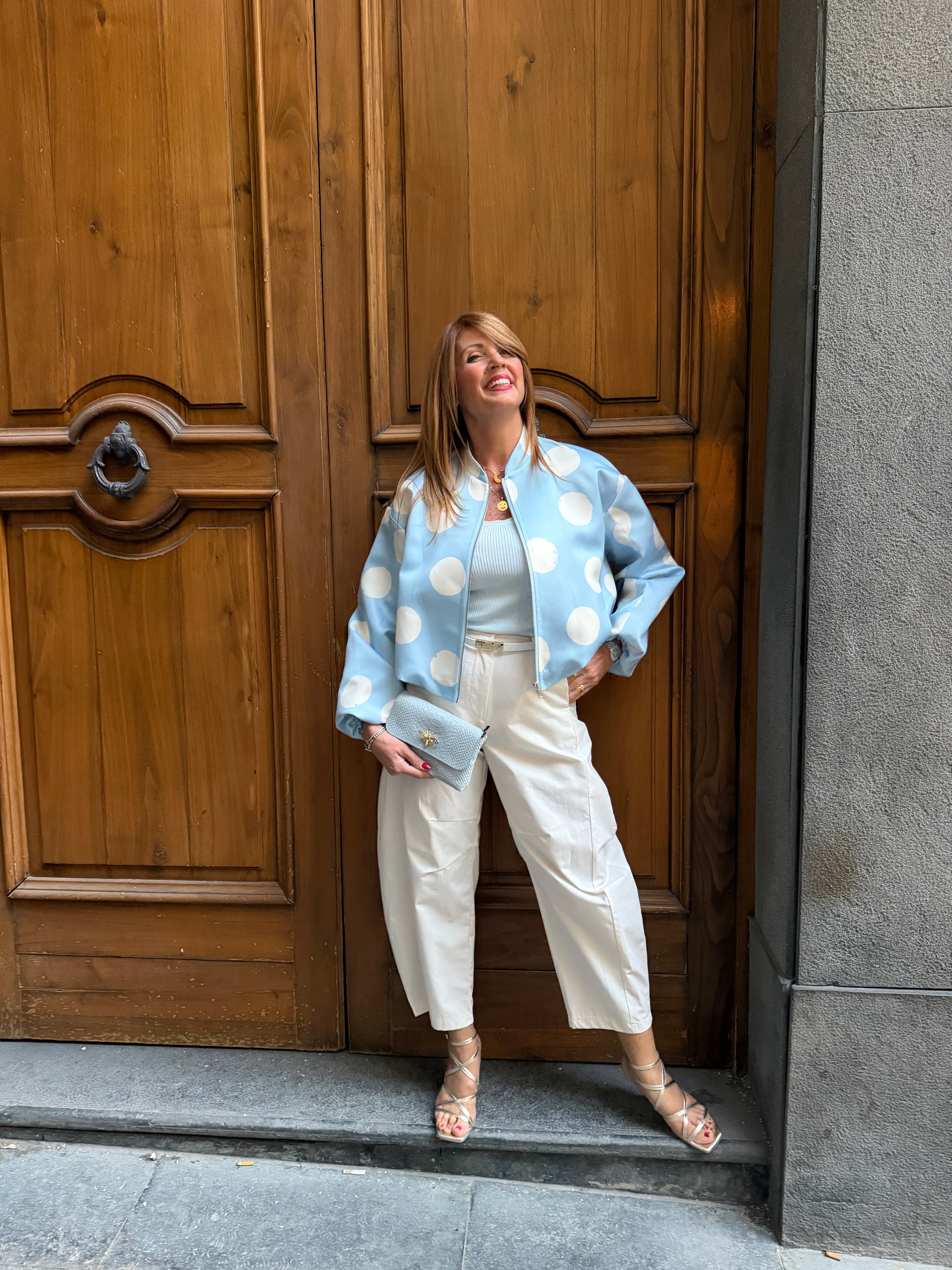 Pantalone barrel in cotone Imperial