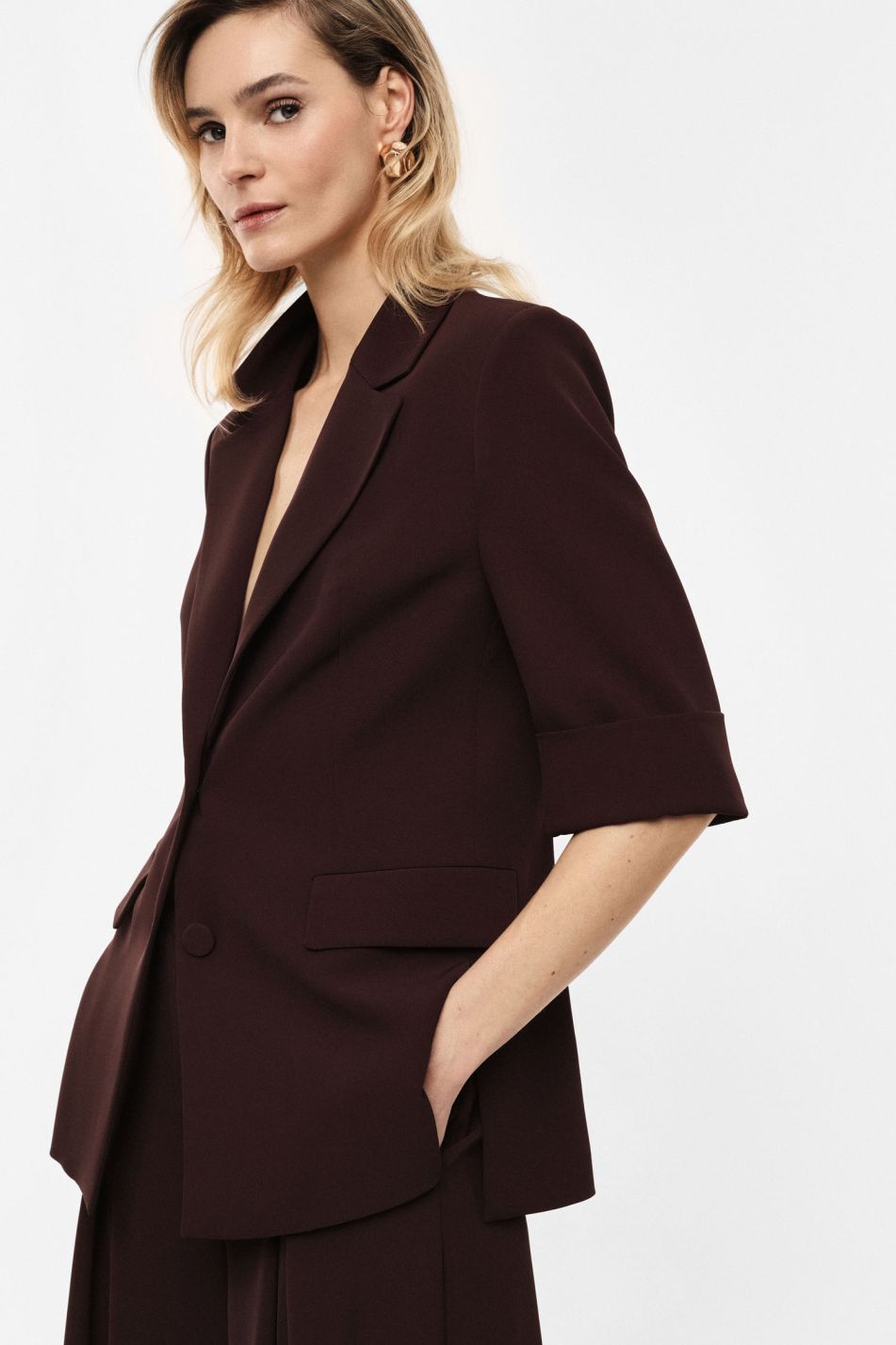 Blazer monopetto maniche corte spacchi laterali Imperial