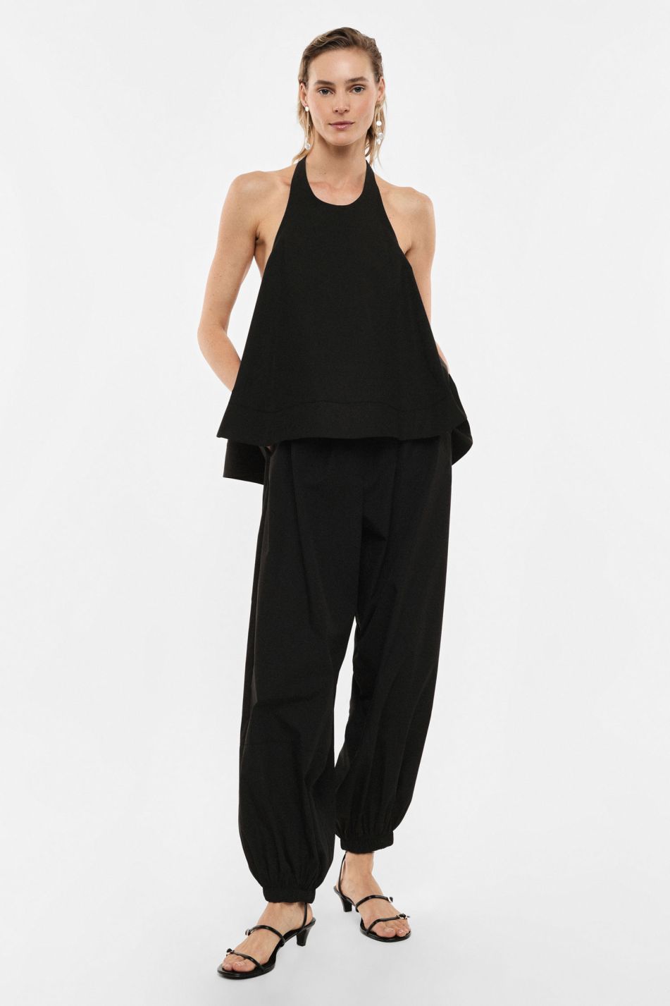 Trousers jogging ampi vita alta con fondo elasticizzato Imperial