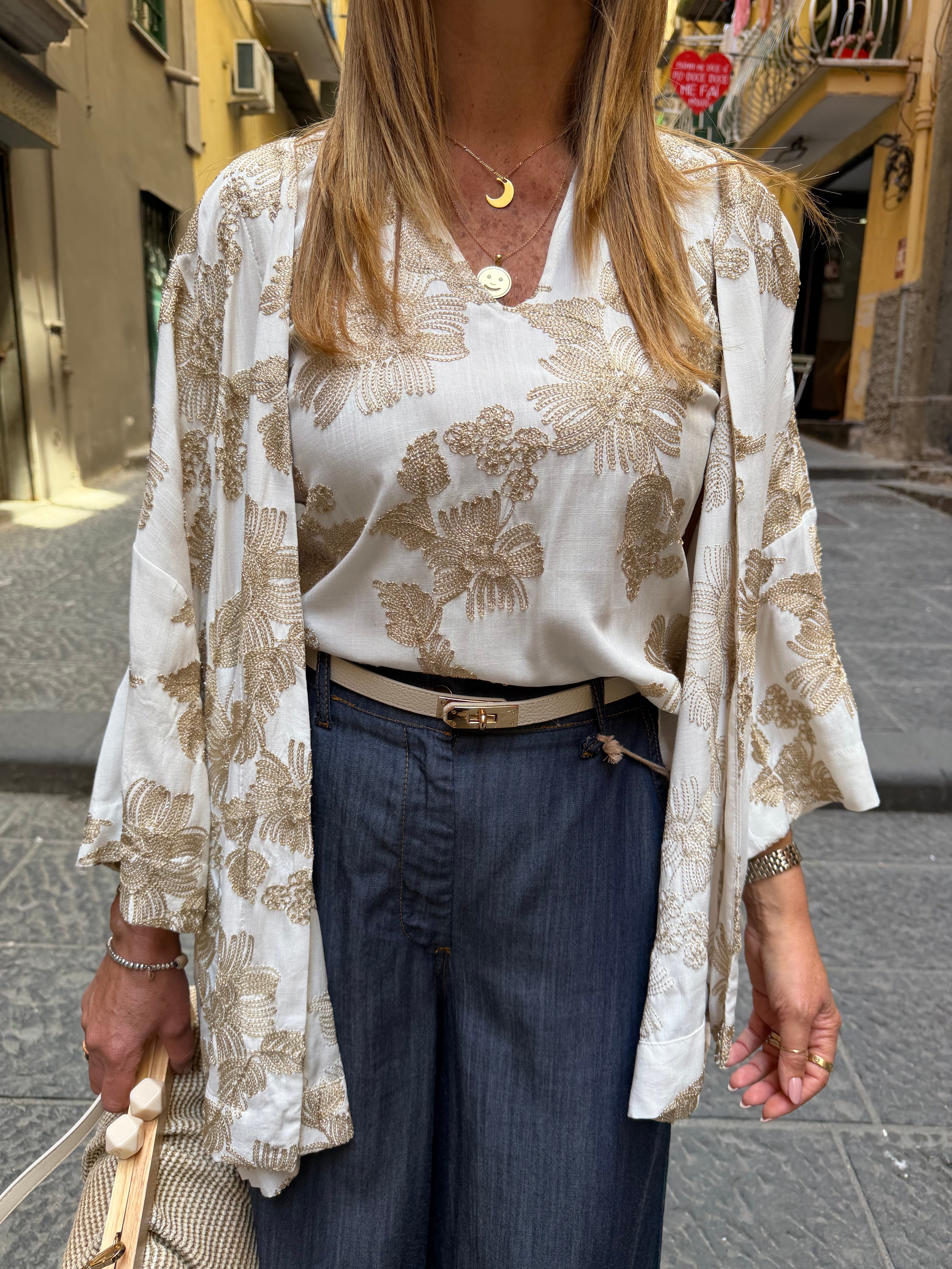 Kimono broccato Kaos Donna