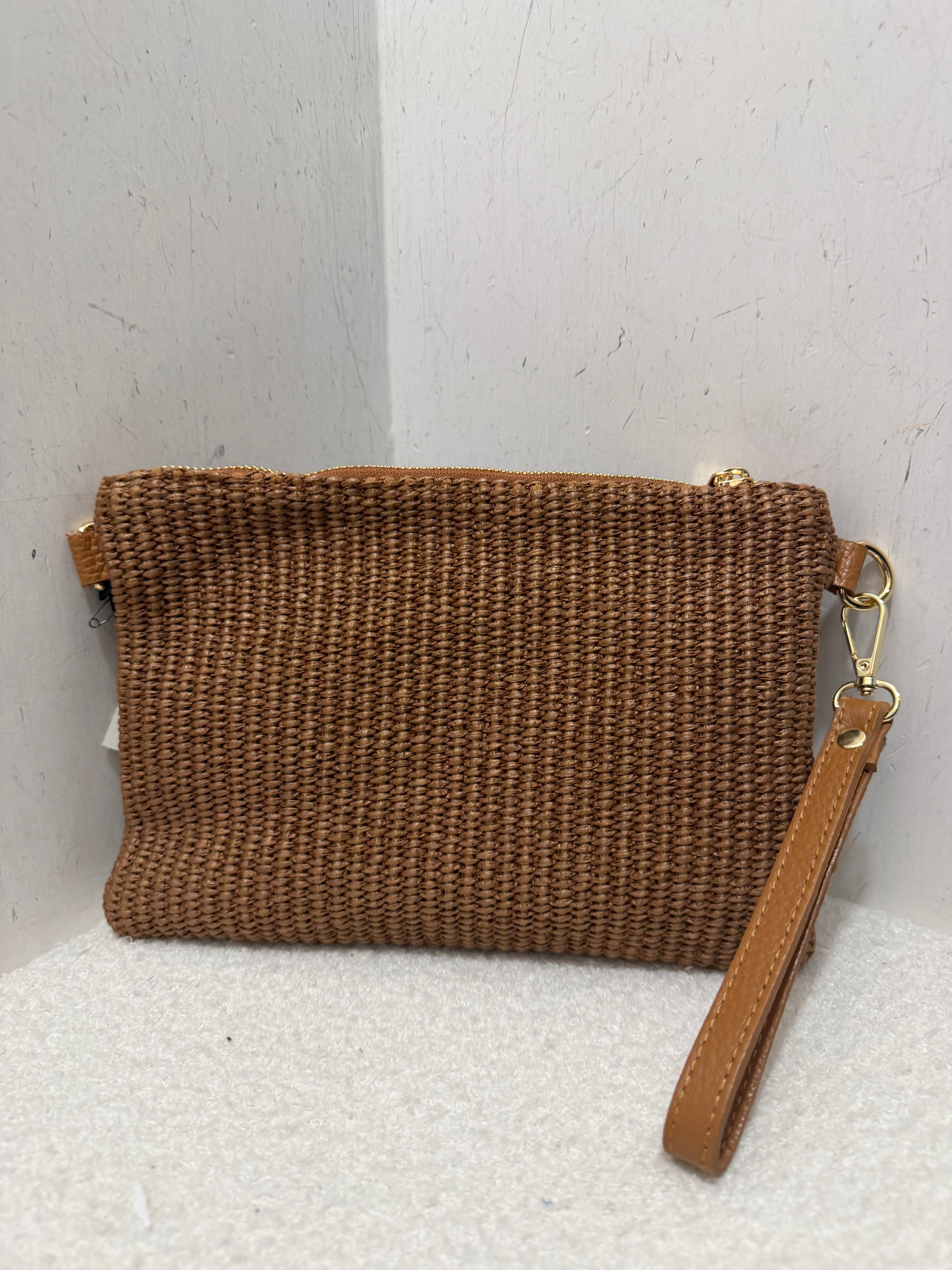Pochette in rafia con manico Emisphere