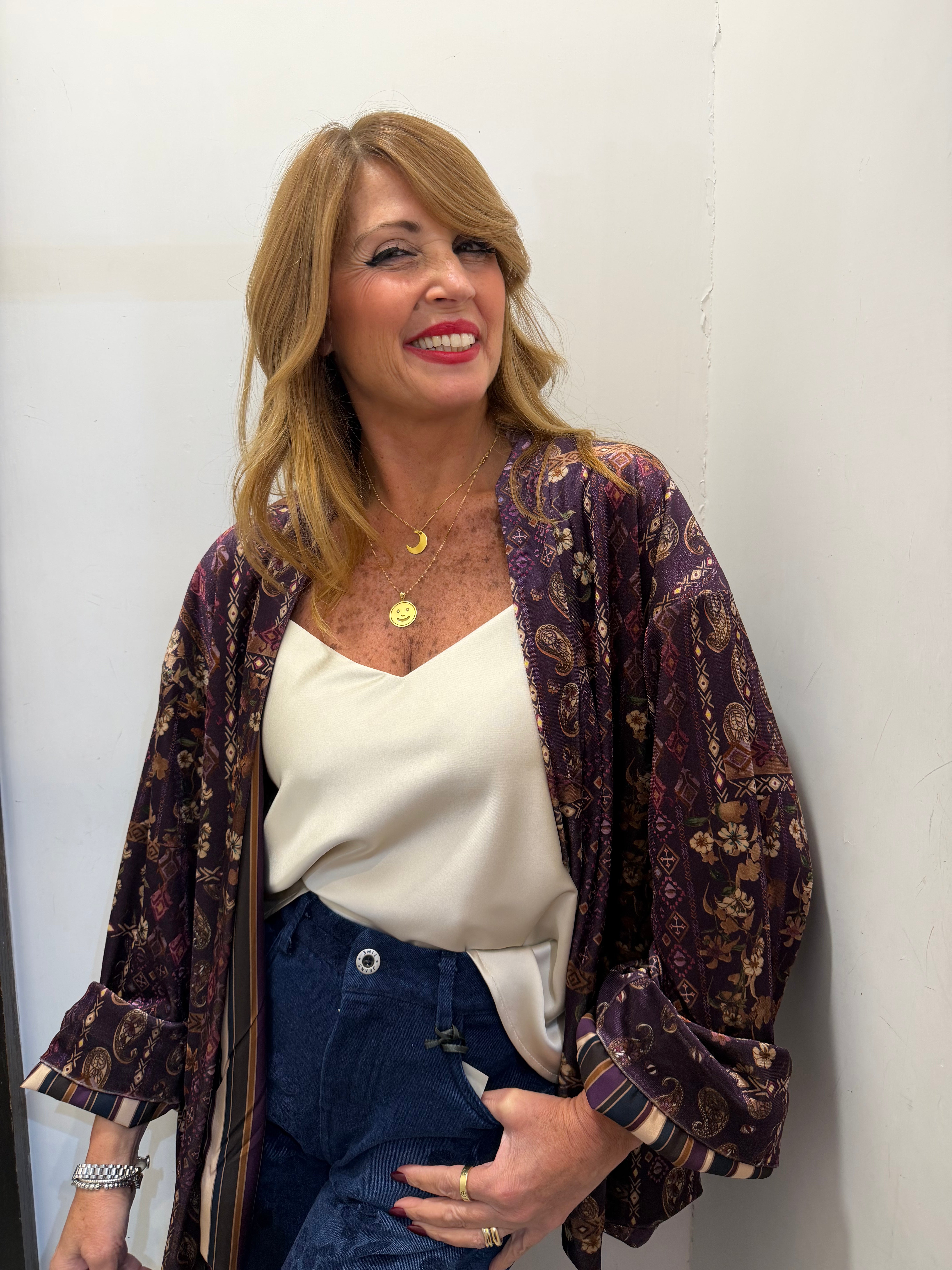 Kimono in velluto emisphere