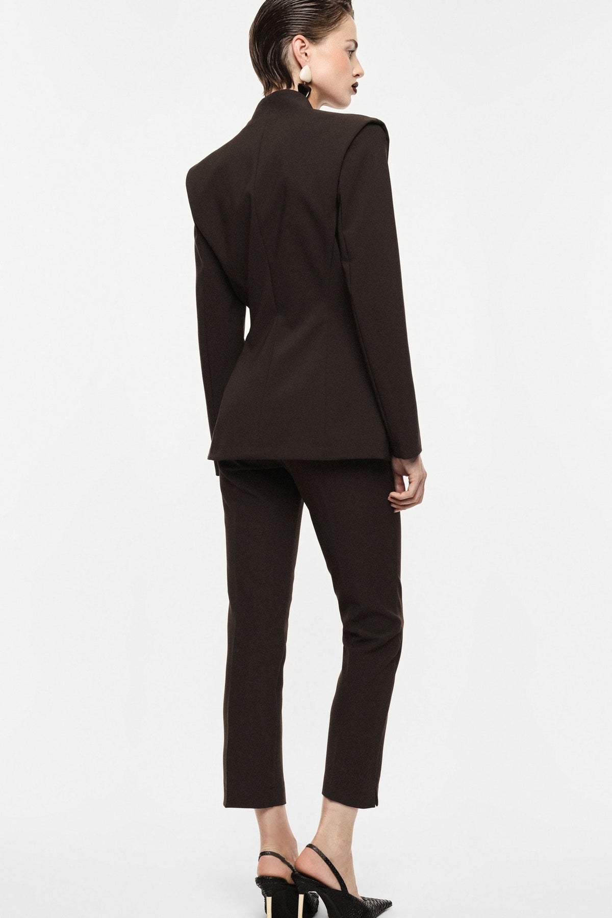 Pantaloni cropped con piega frontale sartoriale MORO - IR