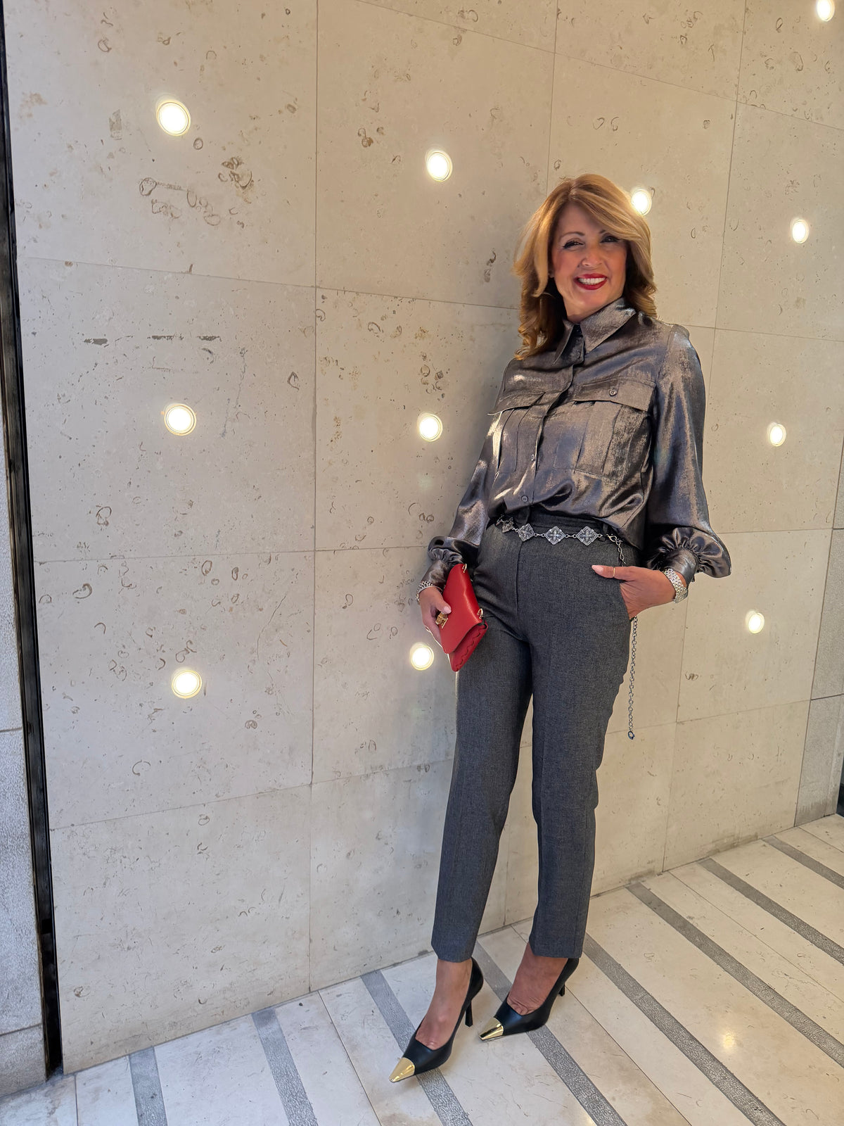 Pantalone grisaglia sigaretta Hanita