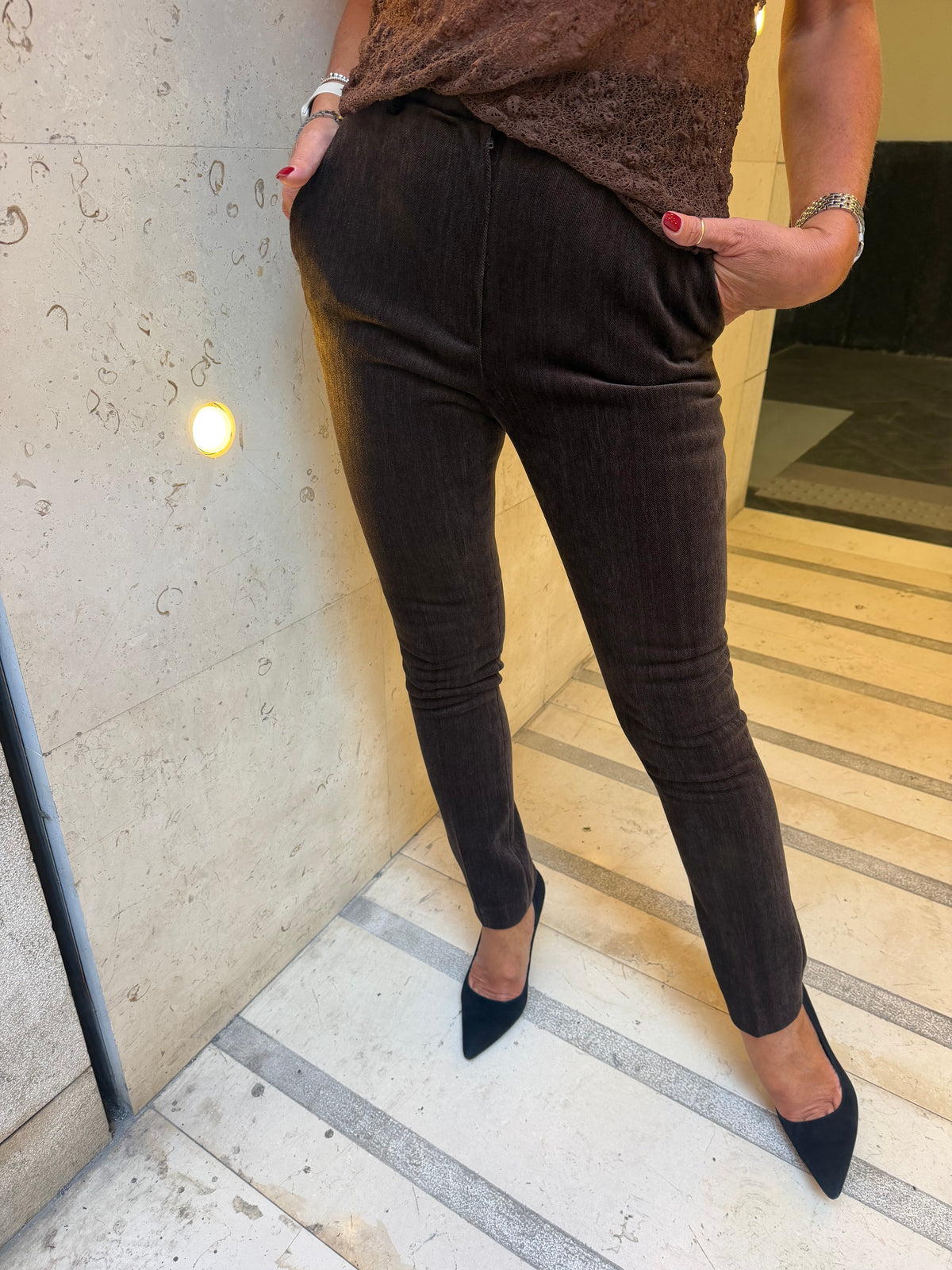 Pantalone sigaretta tasca uomo e cinta preformata Hanita