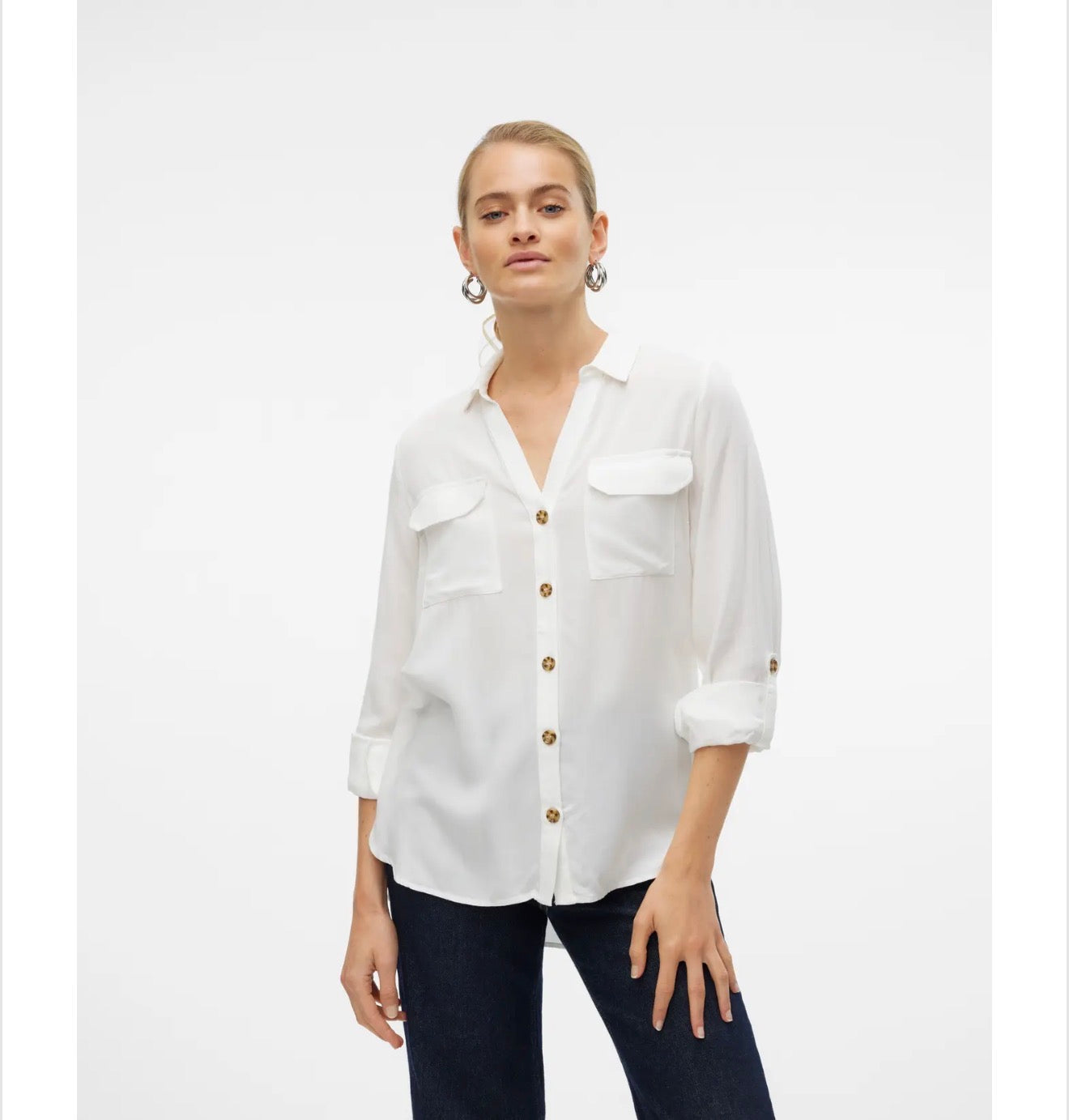 Camicia bumpy con polsini regolabili Vero Moda