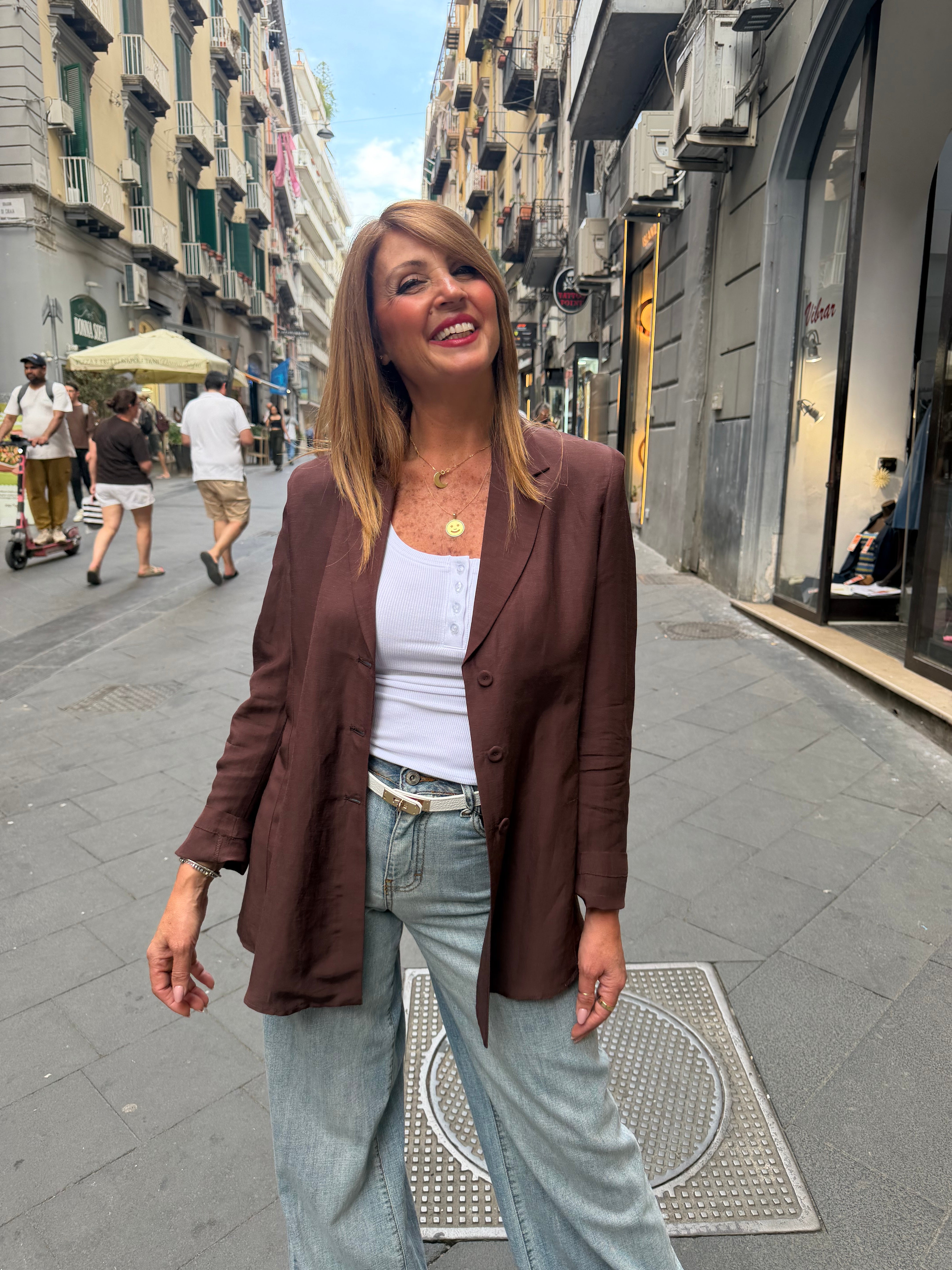 Giacca in misto lino Hanita