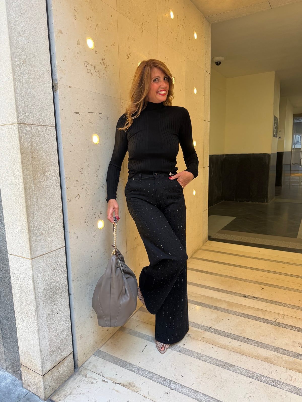 Jeans con strass black Kaos Denim