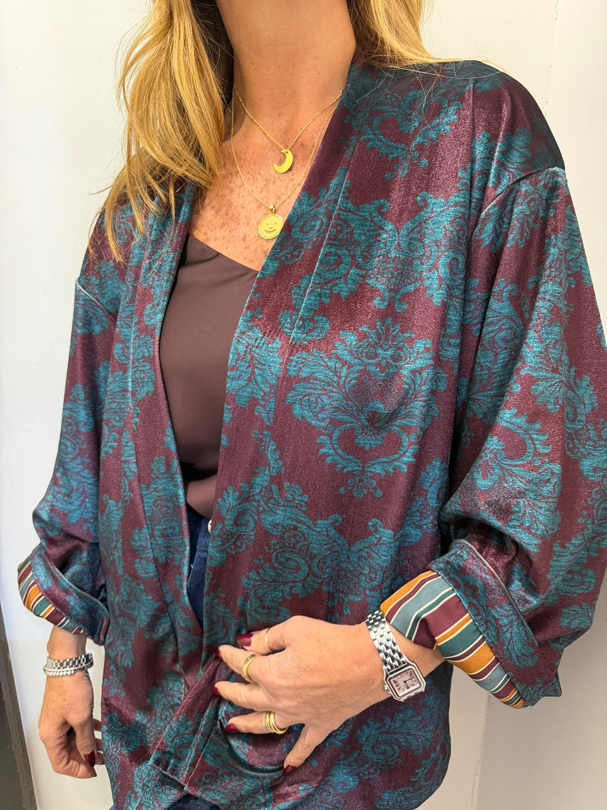 Kimono in velluto emisphere